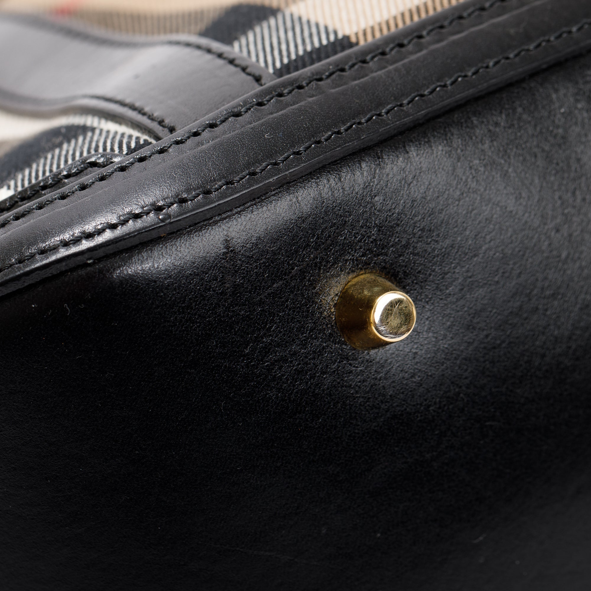 Burberry House Check Small Orchard Bowling Bag w/ Strap