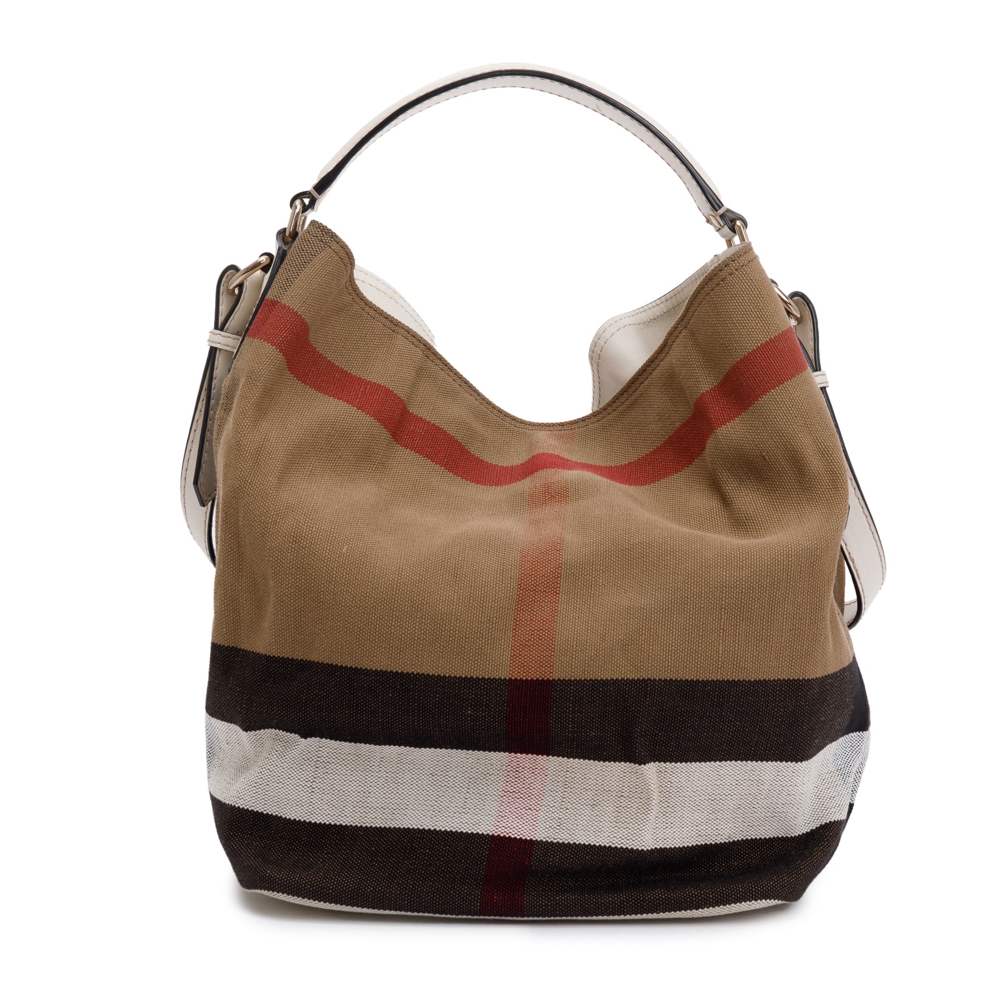 Burberry House Check Susanna Bucket Bag w/ Strap & Pouch