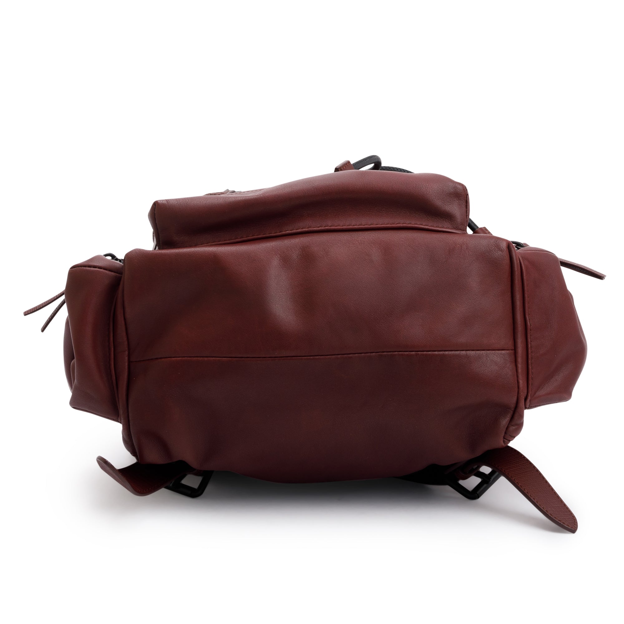 Burberry Large Burgundy Leather Rucksack Backpack