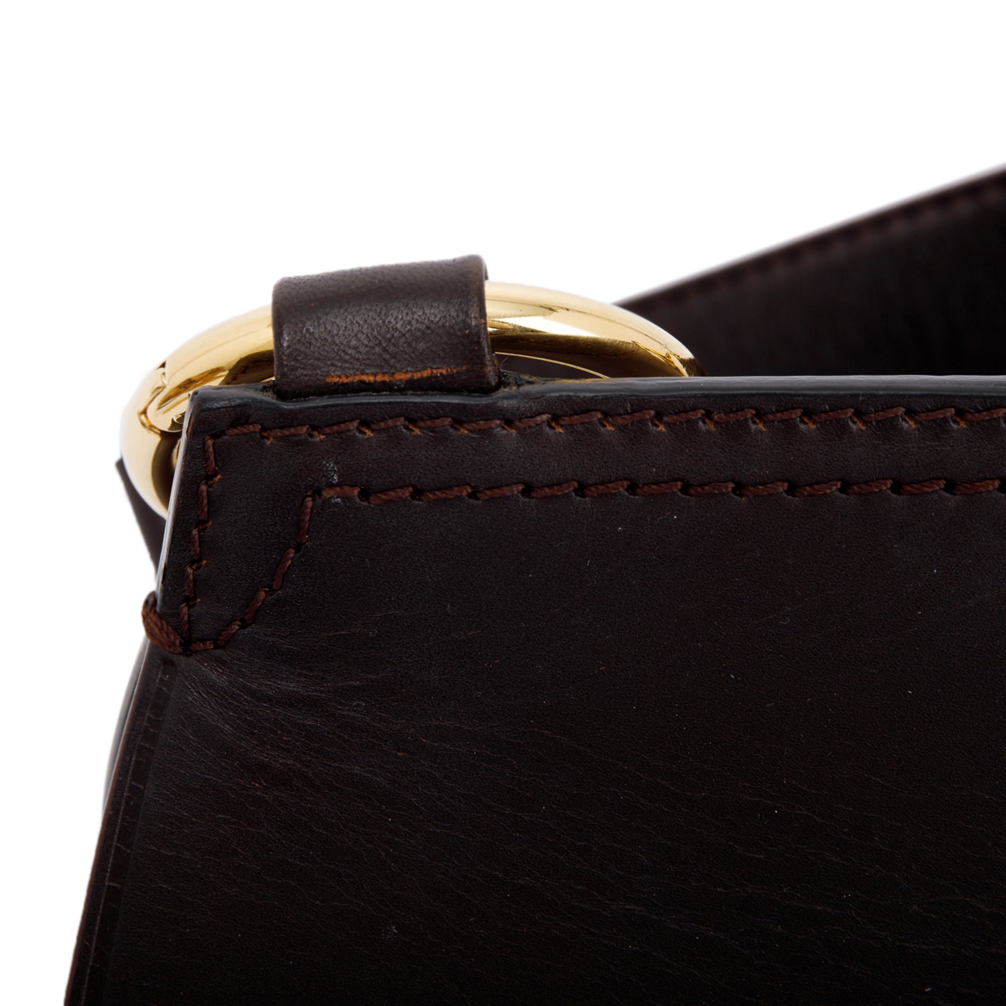 Burberry Large Leather & Haymarket Check Bridle Saddle Bag