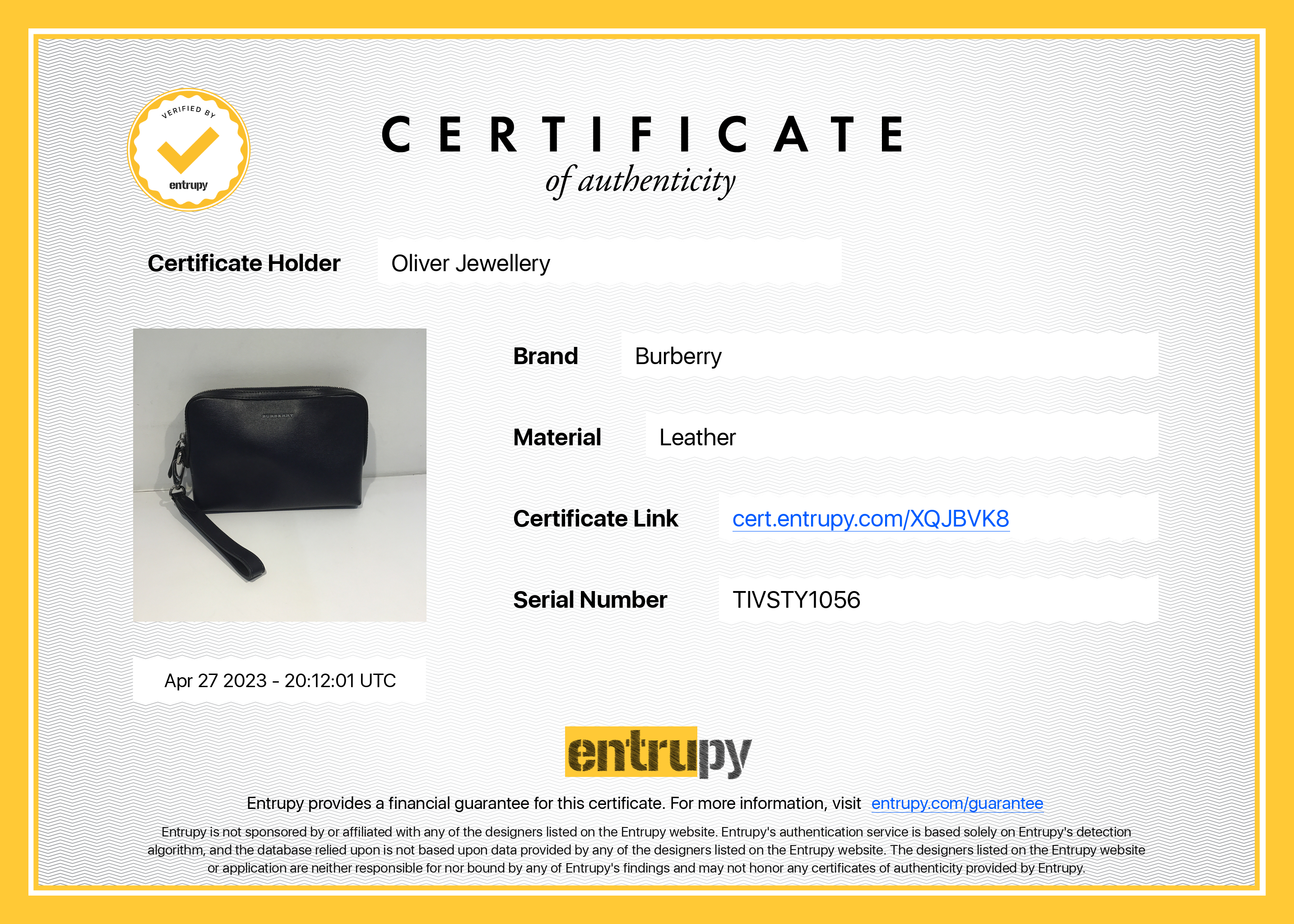 Burberry Leather Wristlet Clutch