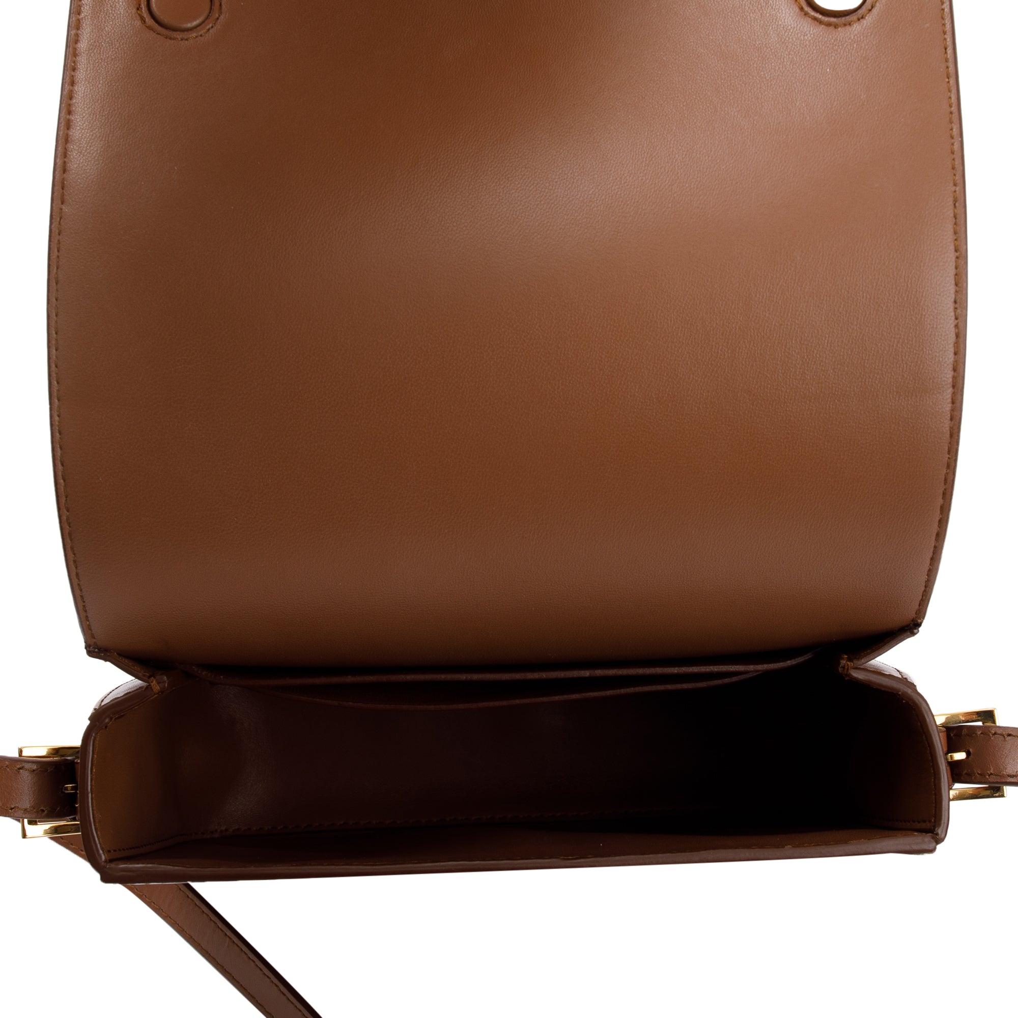 Burberry Malt Brown & Black Calfskin Leather Small Grace Bag w/ Box & Receipt