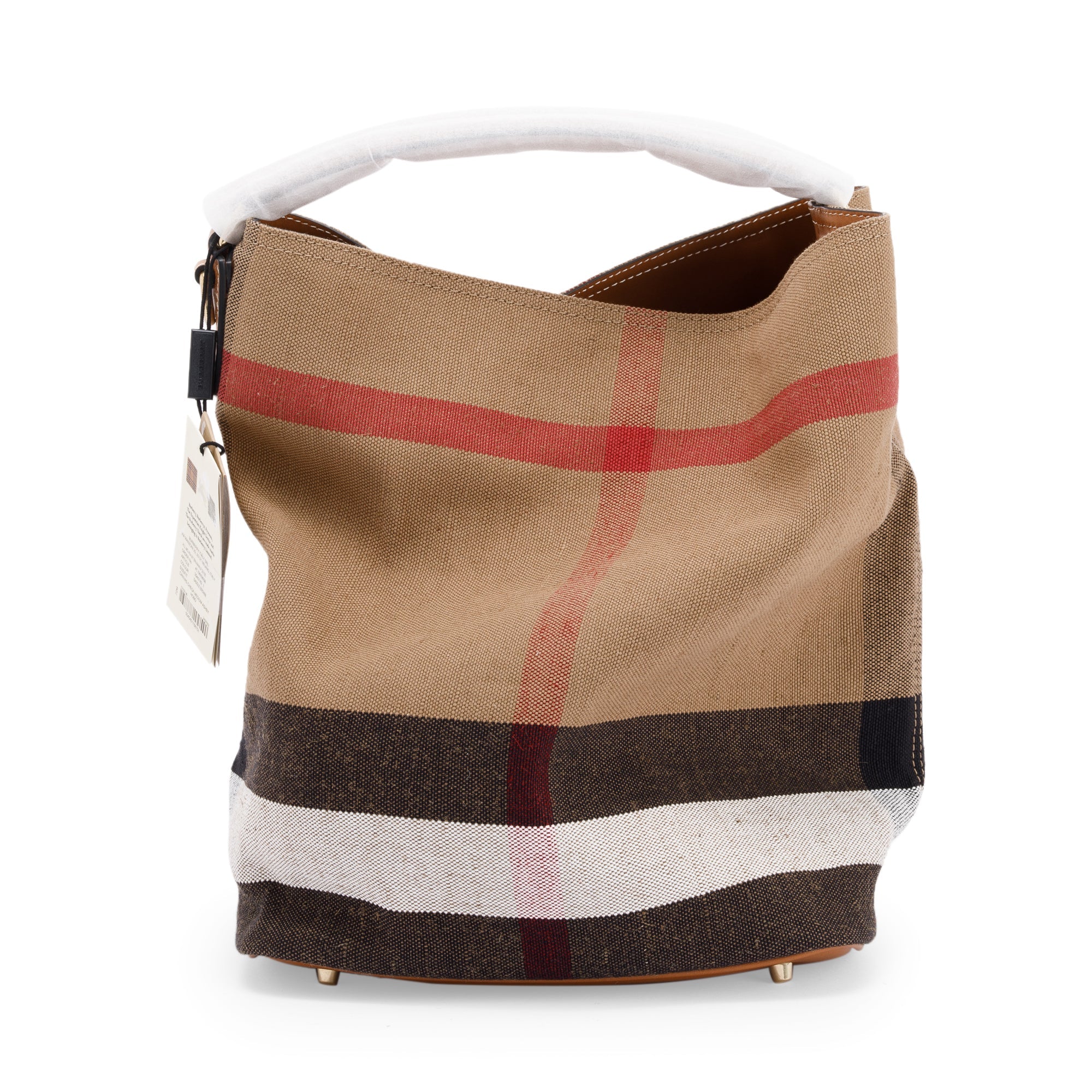 Burberry Mega Check Medium Ashby Hobo Bag w/ Strap