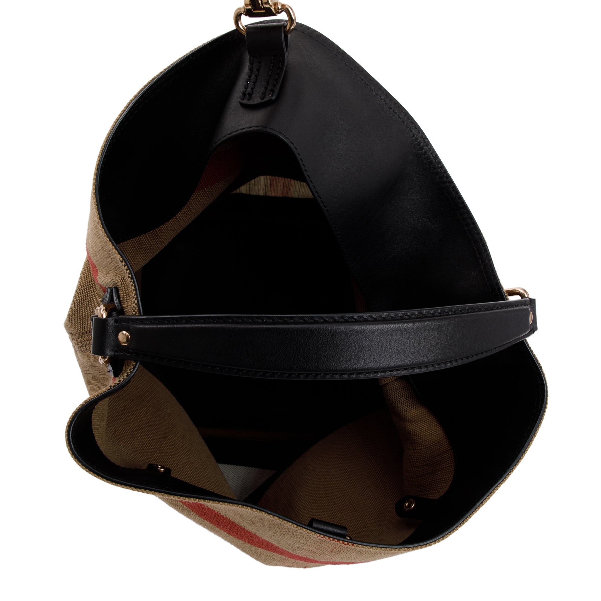 Burberry Mega Check Medium Ashby Hobo Bag w/ Strap & Pouch