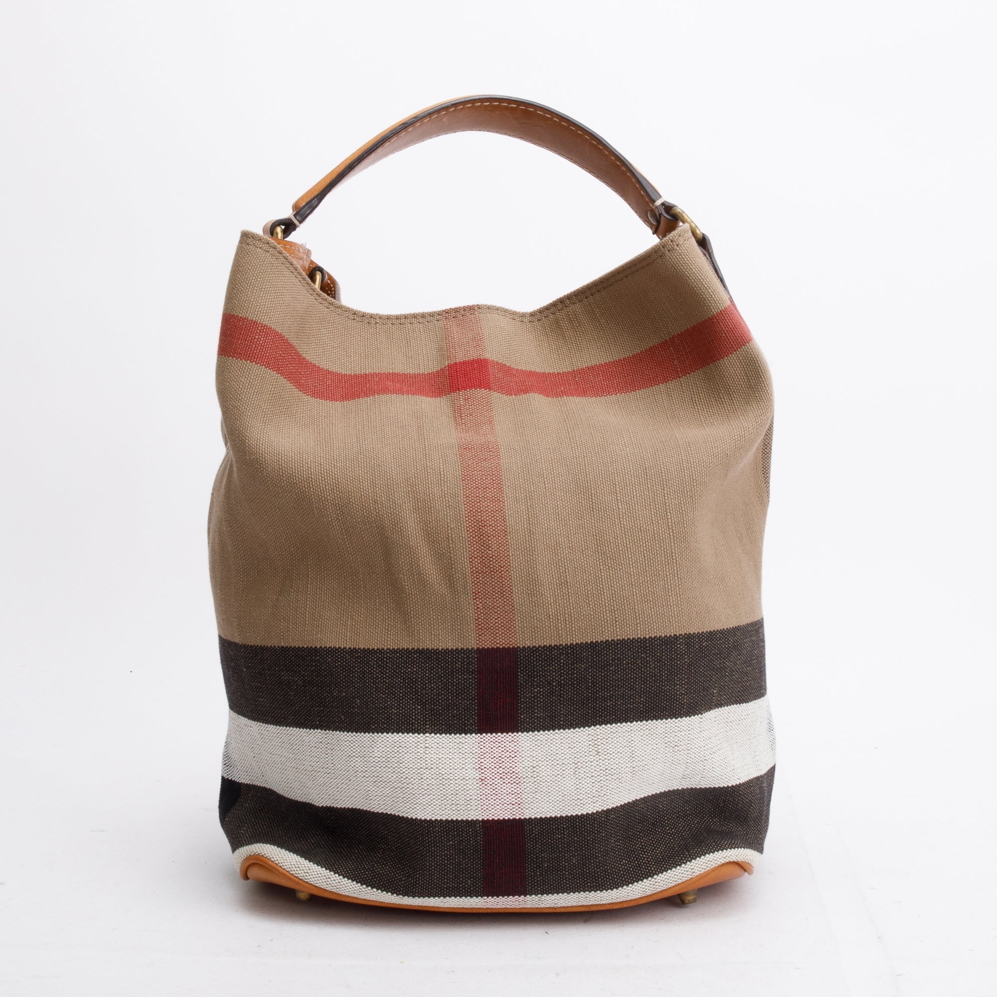 Burberry Mega Check Medium Ashby Hobo Bag w/ Strap & Pouch