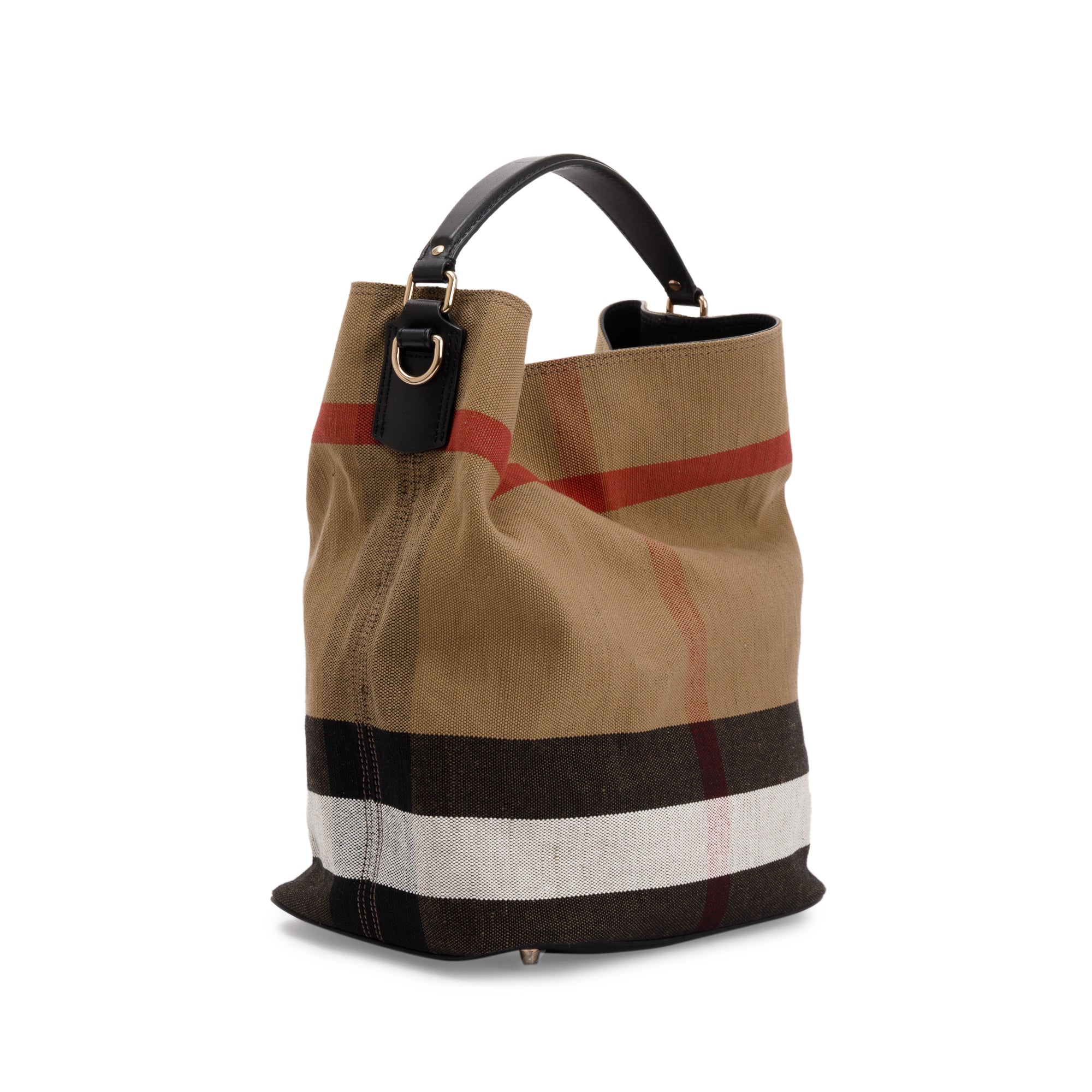 Burberry Mega Check Medium Ashby Hobo Bag w/ Strap & Pouch