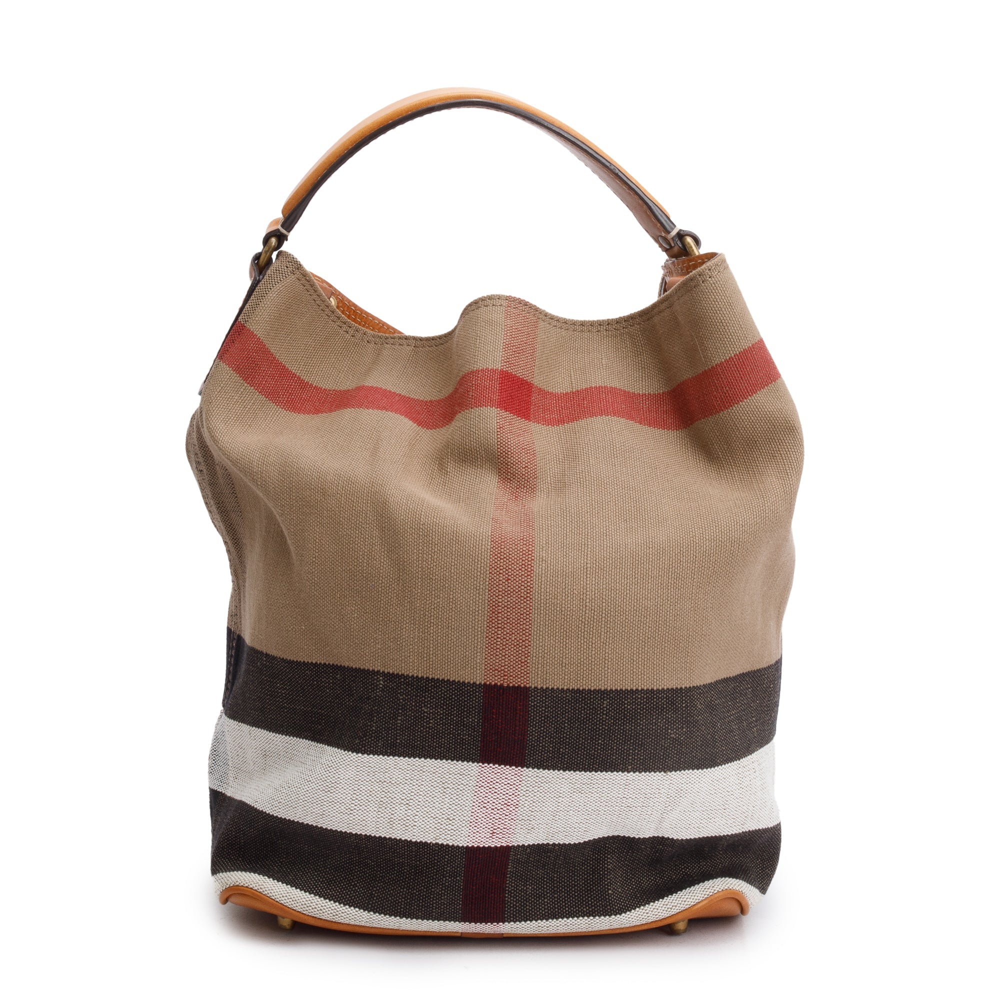 Burberry Mega Check Medium Ashby Hobo Bag w/ Strap & Pouch