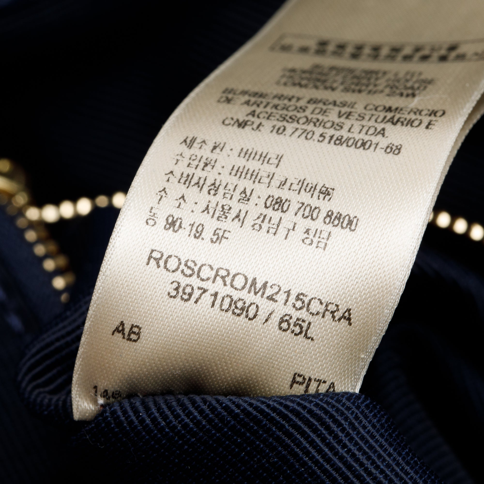 Burberry Navy Check Embossed Heritage Grain Leather Dewsbury Tote w/ Strap