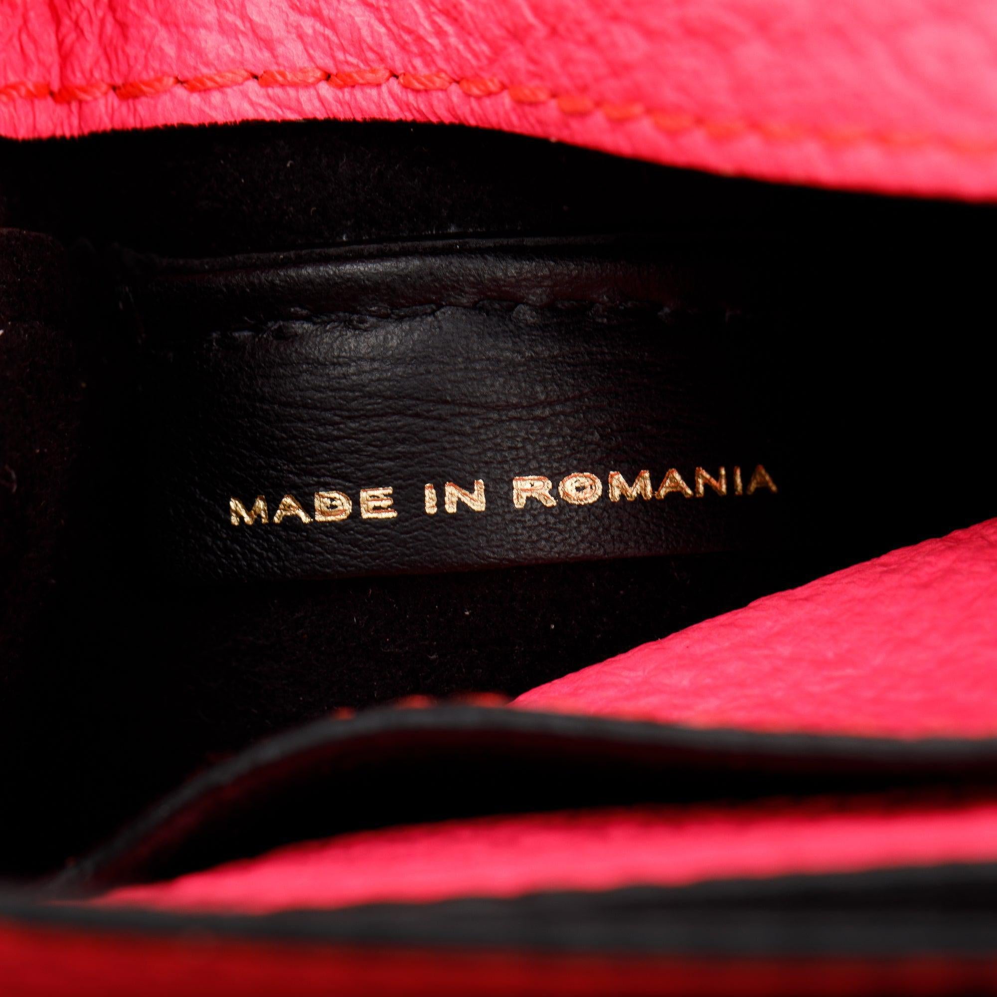 Burberry Neon Pink Calfskin Leather Small Burleigh Crossbody Bag