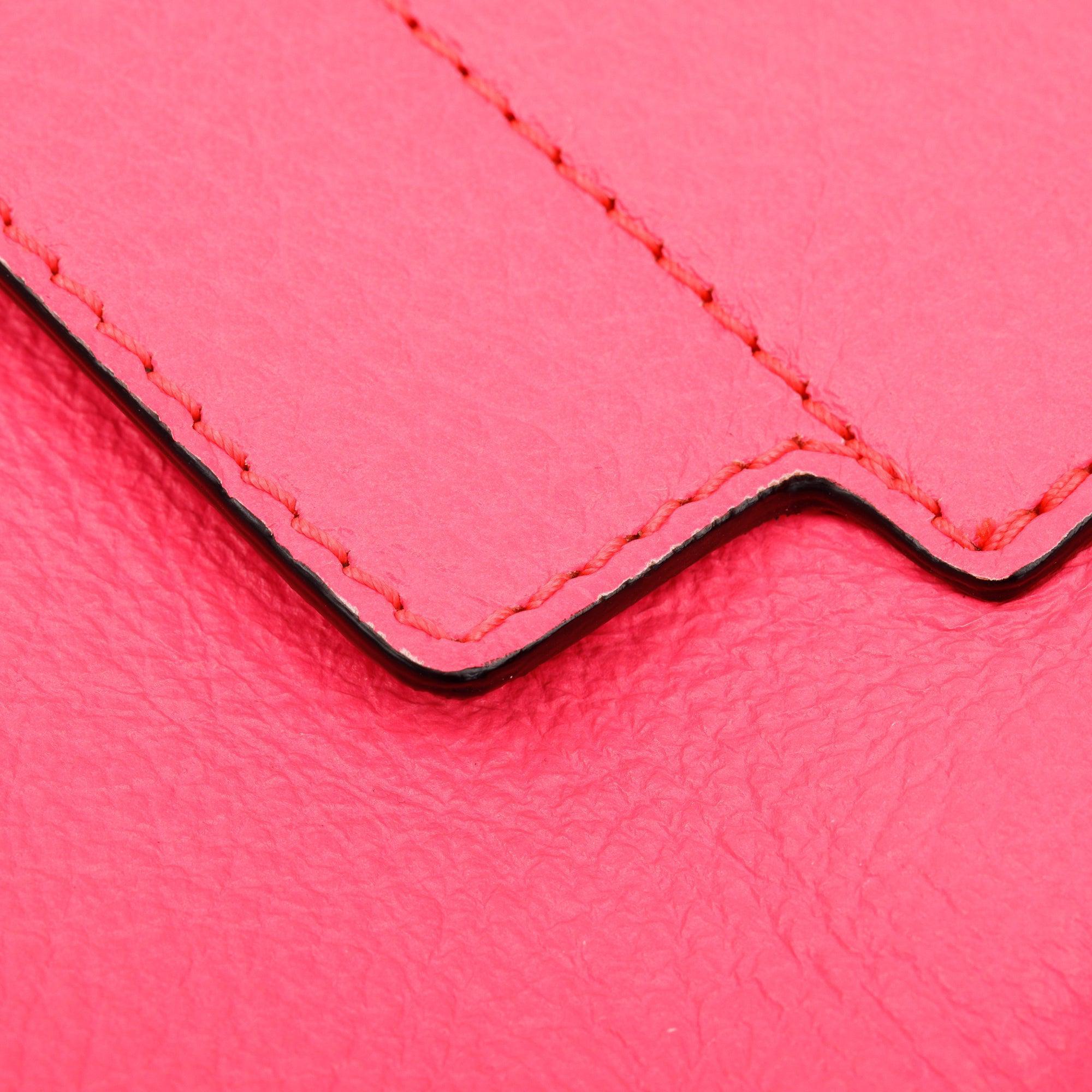 Burberry Neon Pink Calfskin Leather Small Burleigh Crossbody Bag