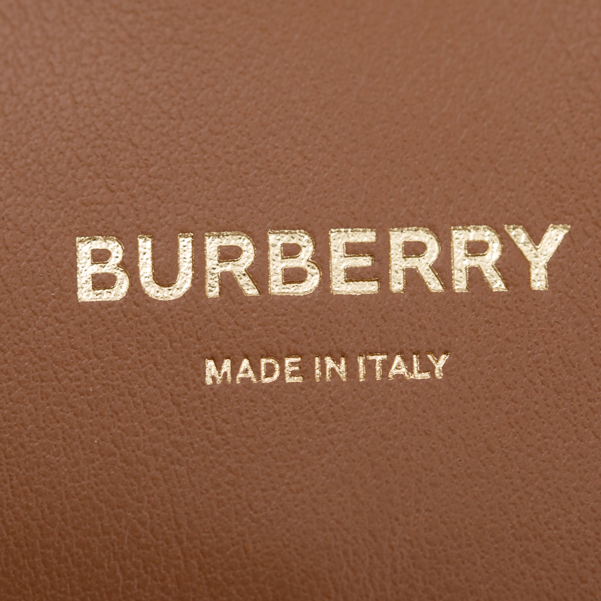 Burberry Neutral Canvas and Brown Leather Medium Pocket Bag w/ Strap