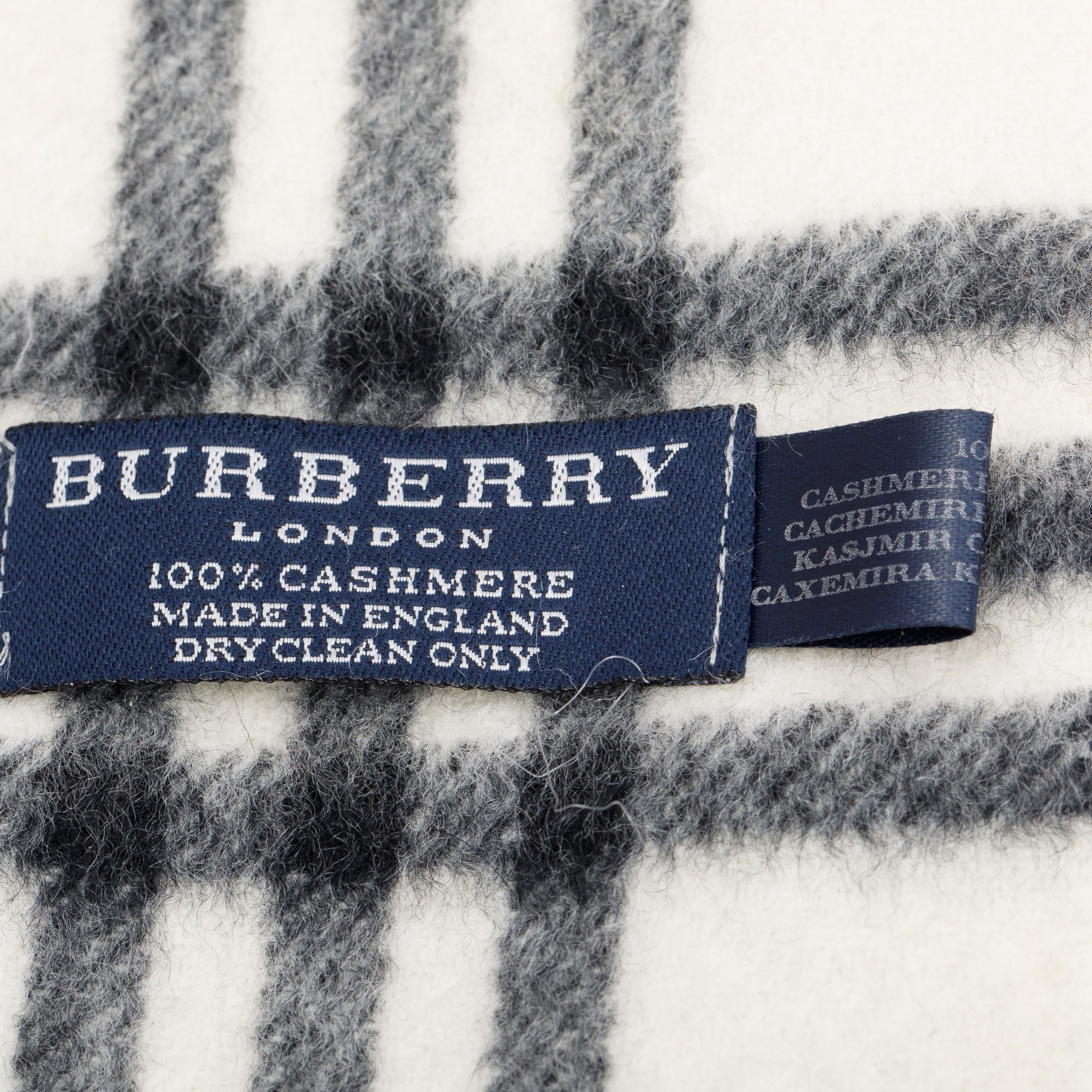 Burberry Neutral Multicolor House Check Cashmere Scarf