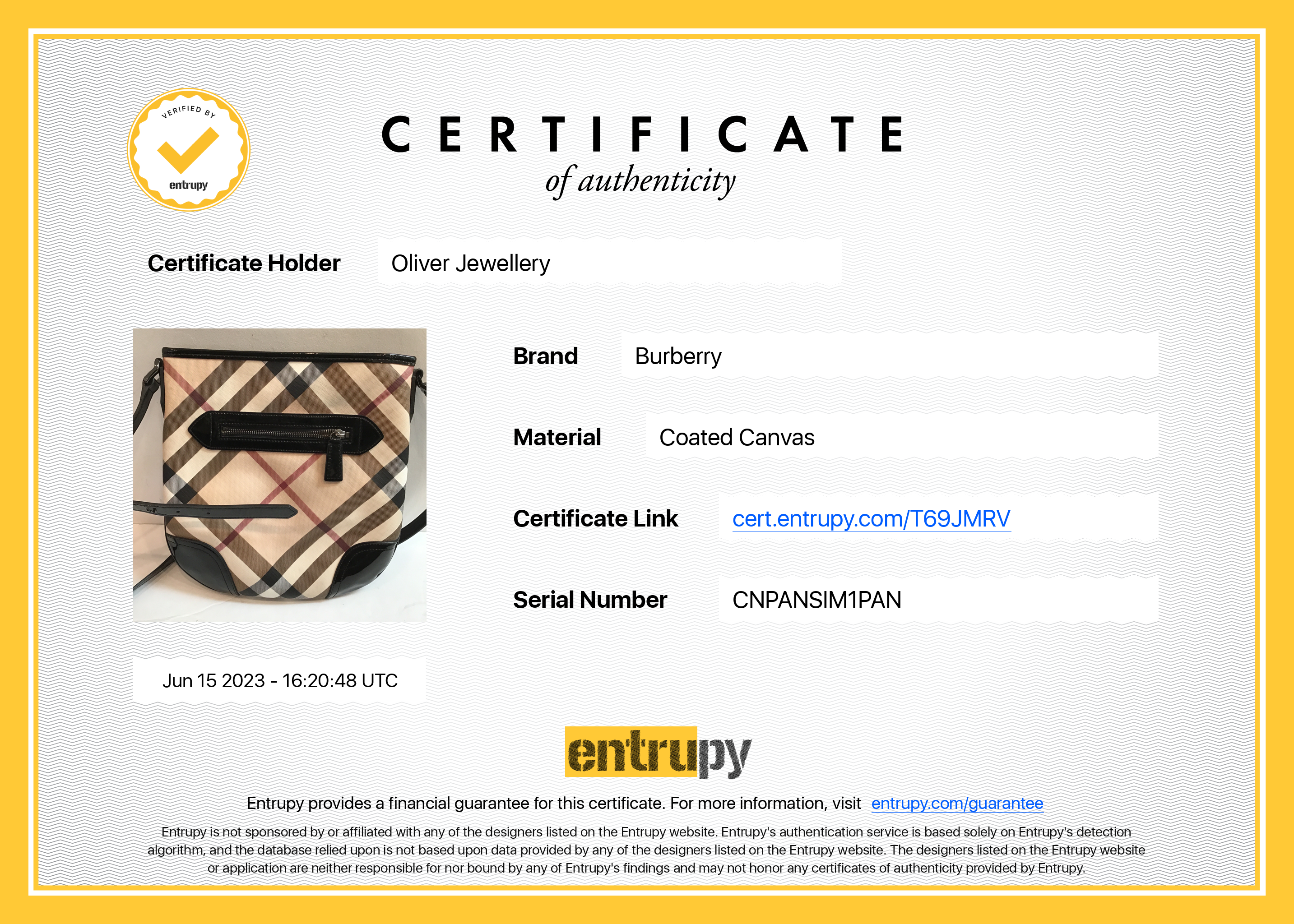 Burberry Nova Check Dryden Crossbody Bag