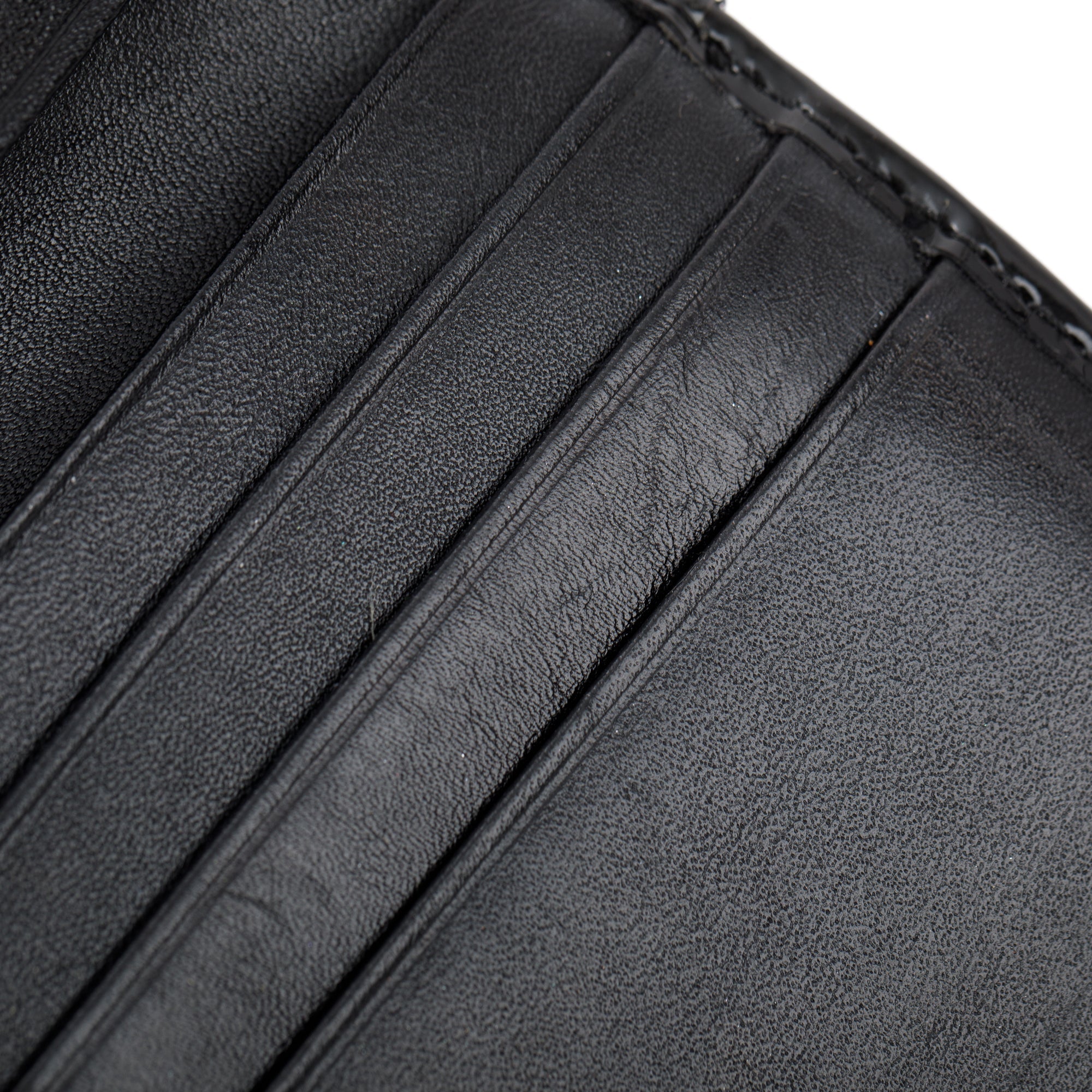 Burberry Patent Leather Trimmed House Check Continental Wallet