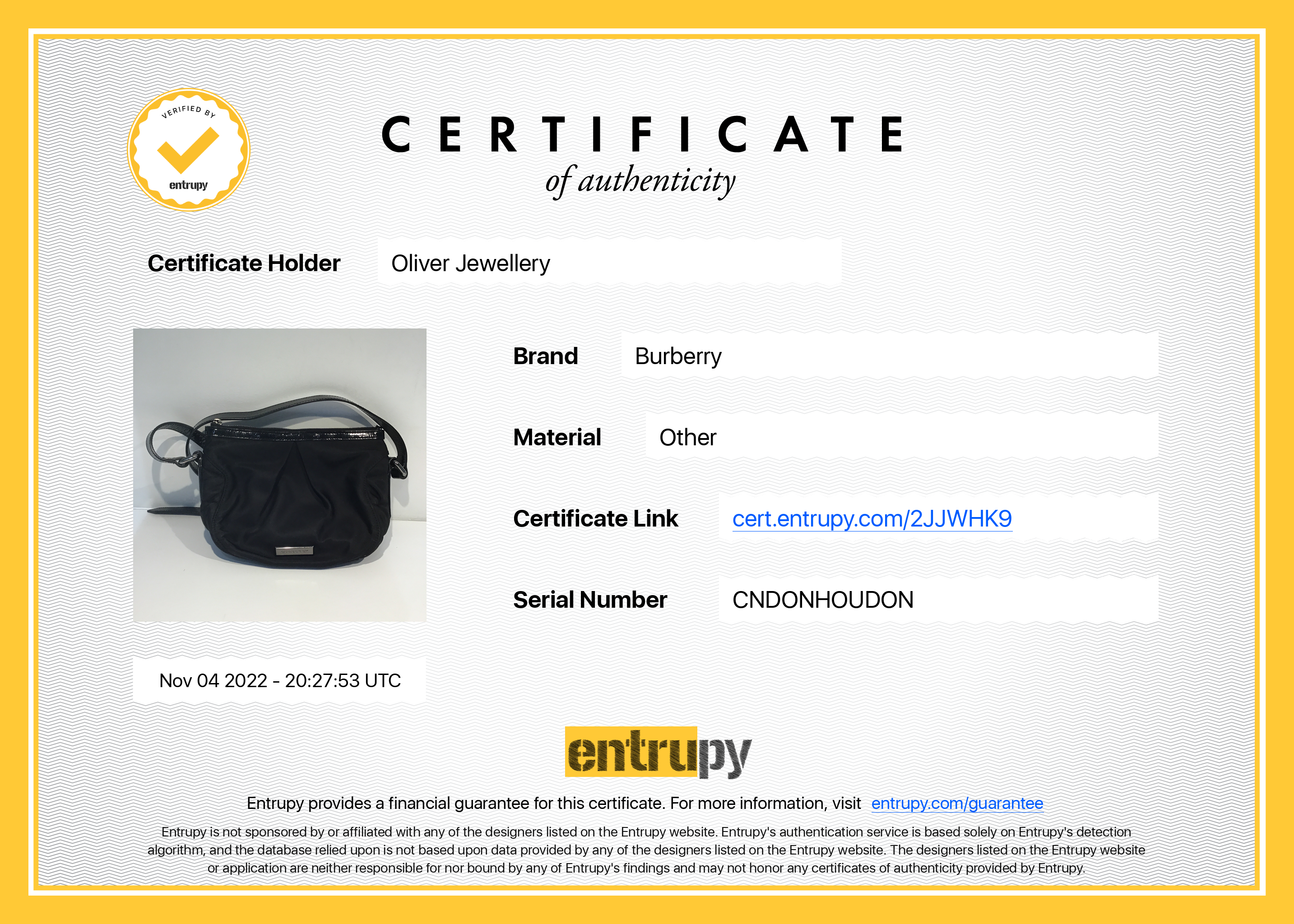 Burberry Patent Leather Trimmed Nylon Crossbody Bag