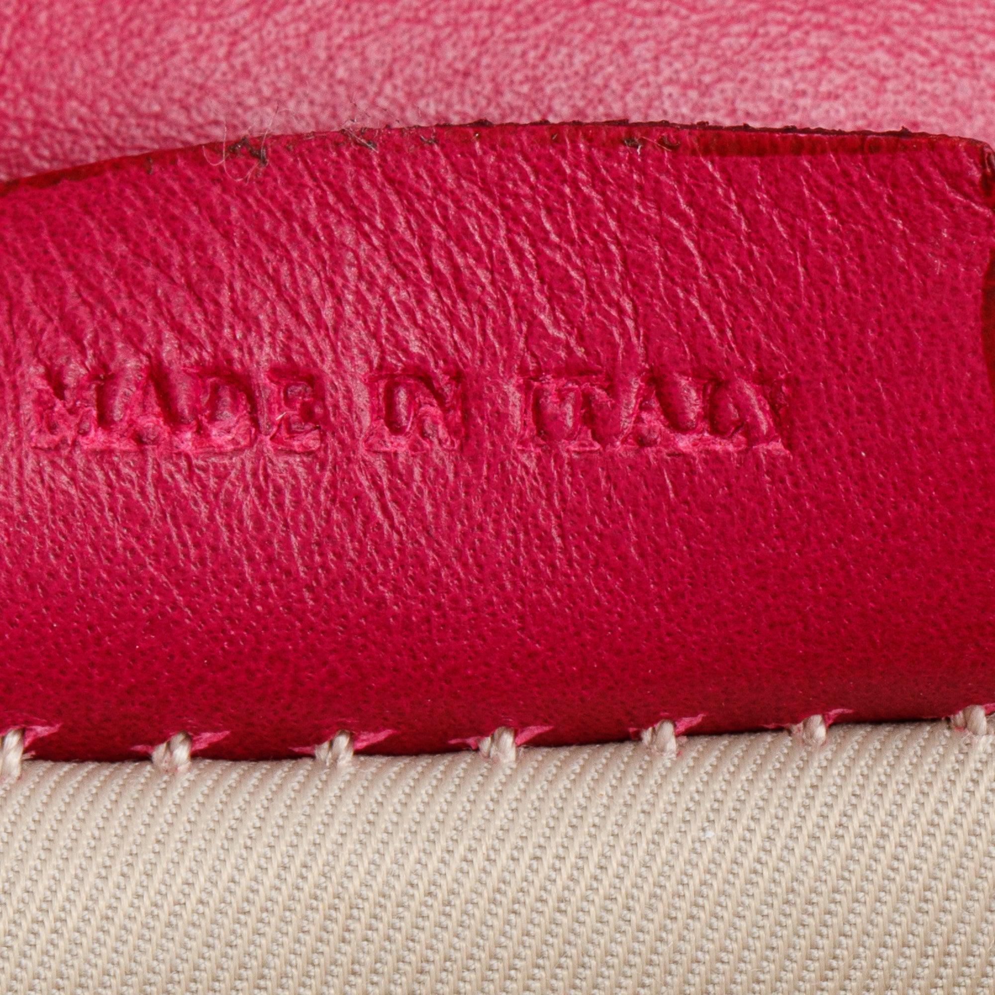 Burberry Pink Floral Print Canvas Python Trim Wristlet Clutch w/ Strap