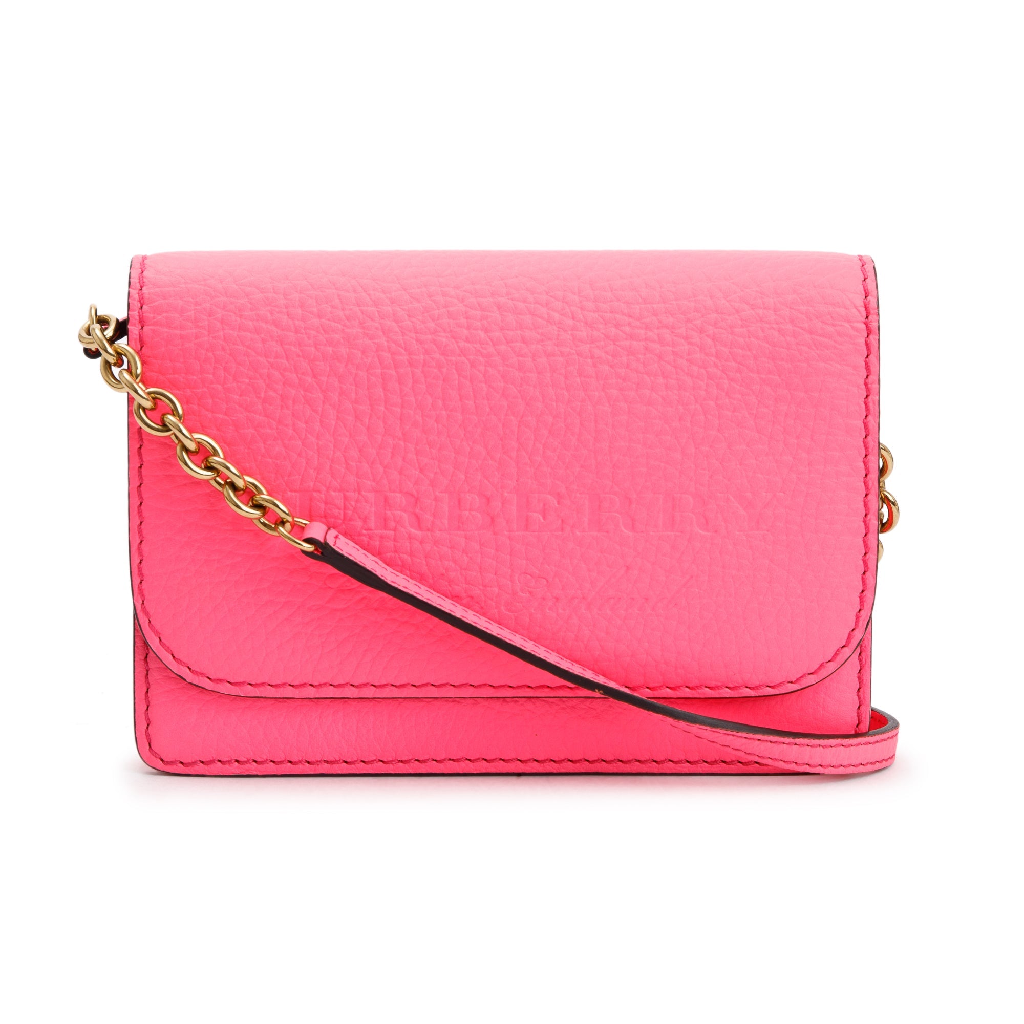 Burberry Pink Leather Hampshire Crossbody Bag