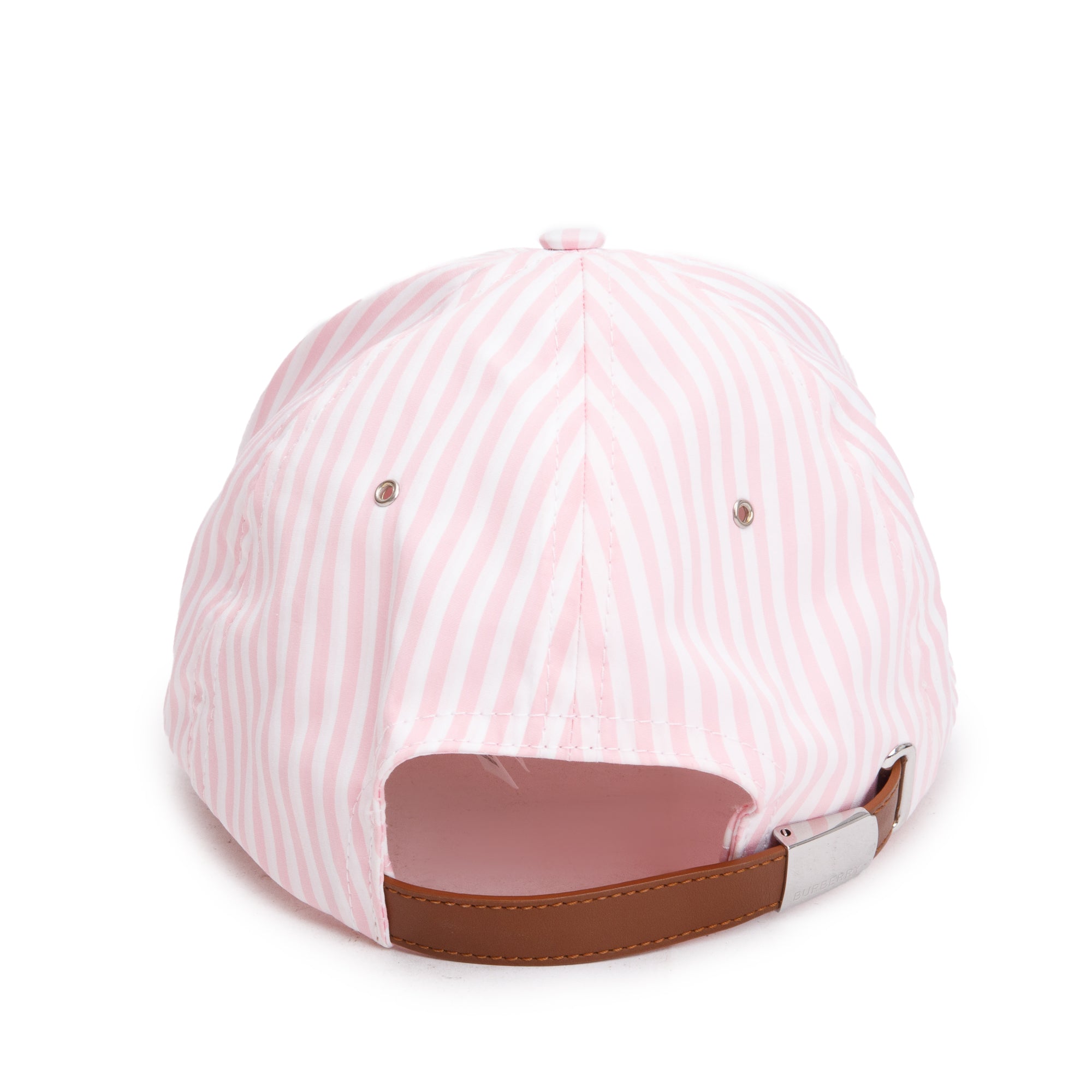Burberry Pink Striped Baseball Cap, Size M