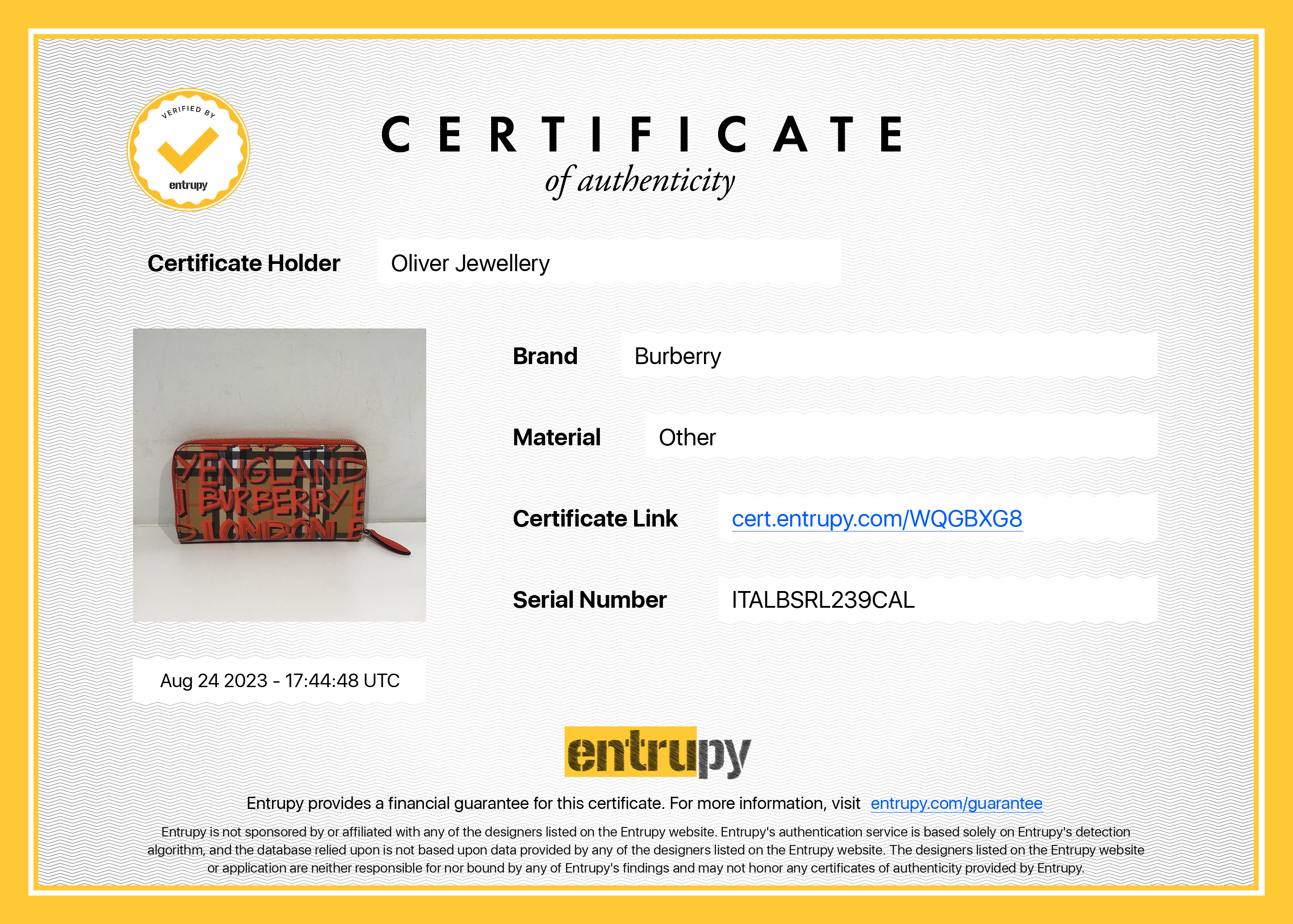 Burberry Red Graffiti Check Zip Continental Wallet w/ Box