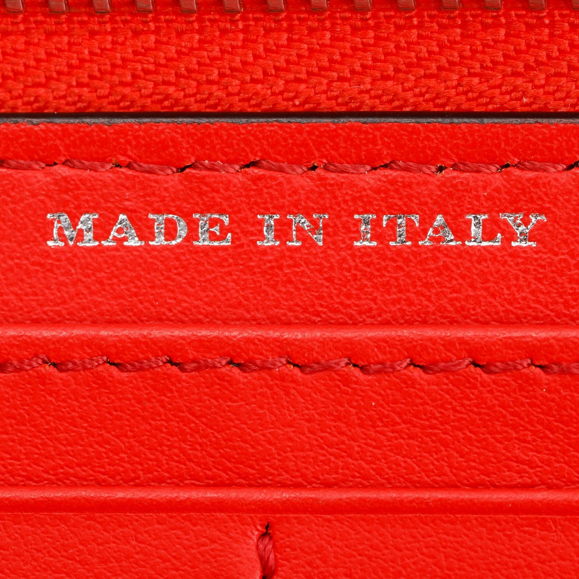 Burberry Red Graffiti Check Zip Continental Wallet w/ Box