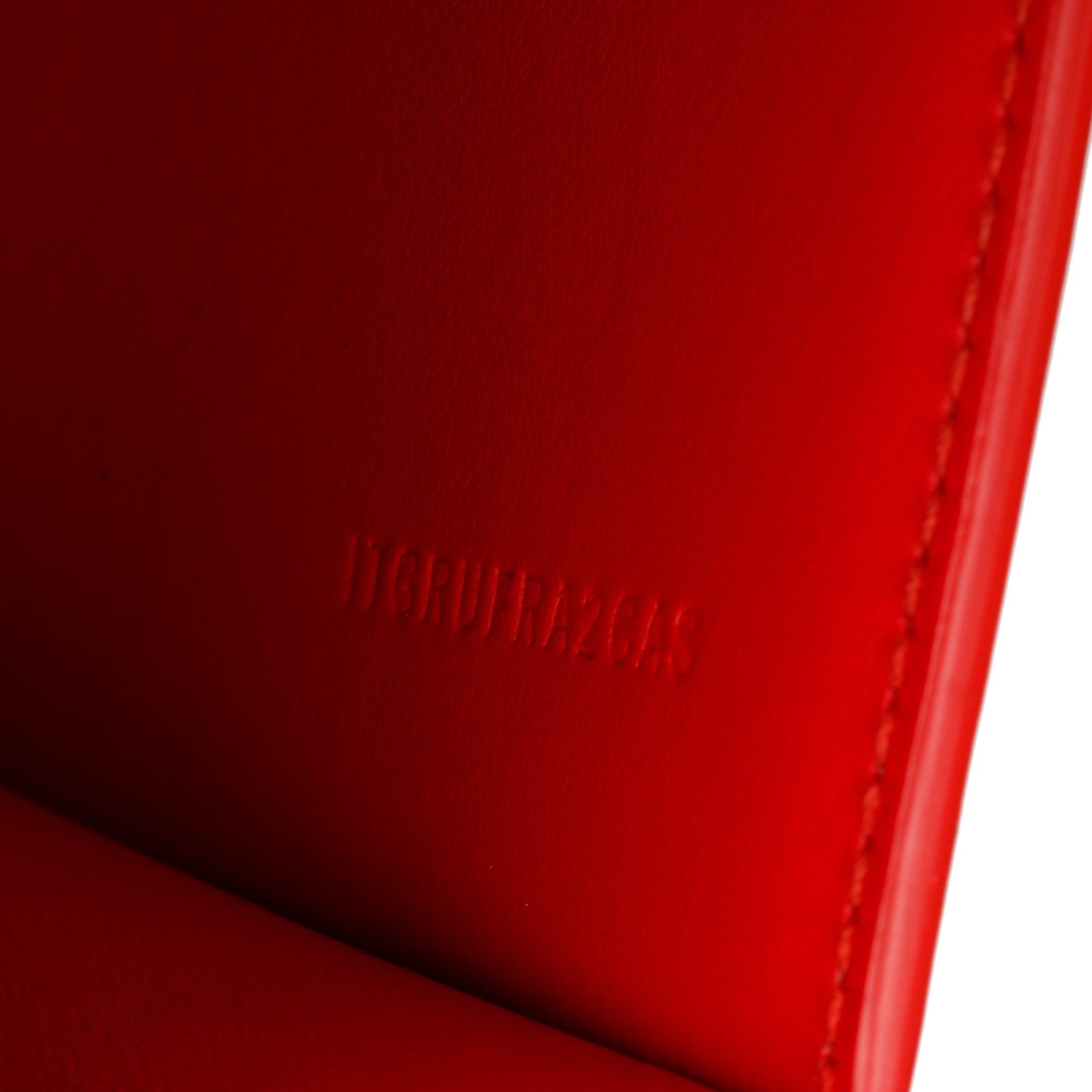 Burberry Red Smooth Calfskin Leather Mini TB Chain Crossbody Bag w/ Box & Receipt