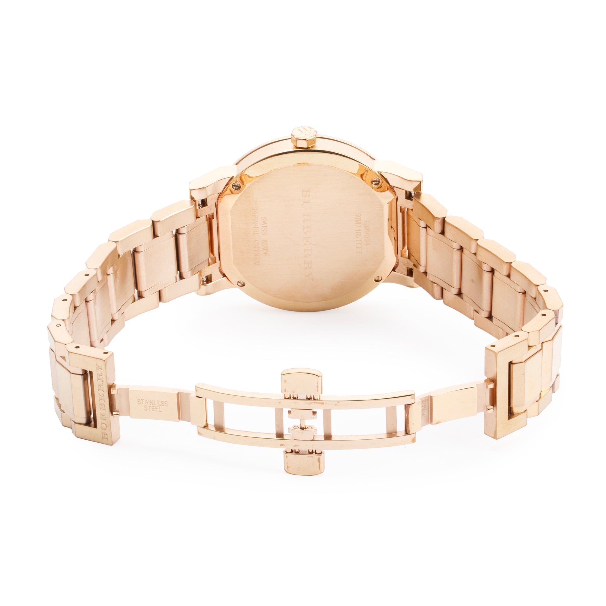 Burberry Rose Gold Plated Stainless Steel BU9034 The City 38 MM Watch