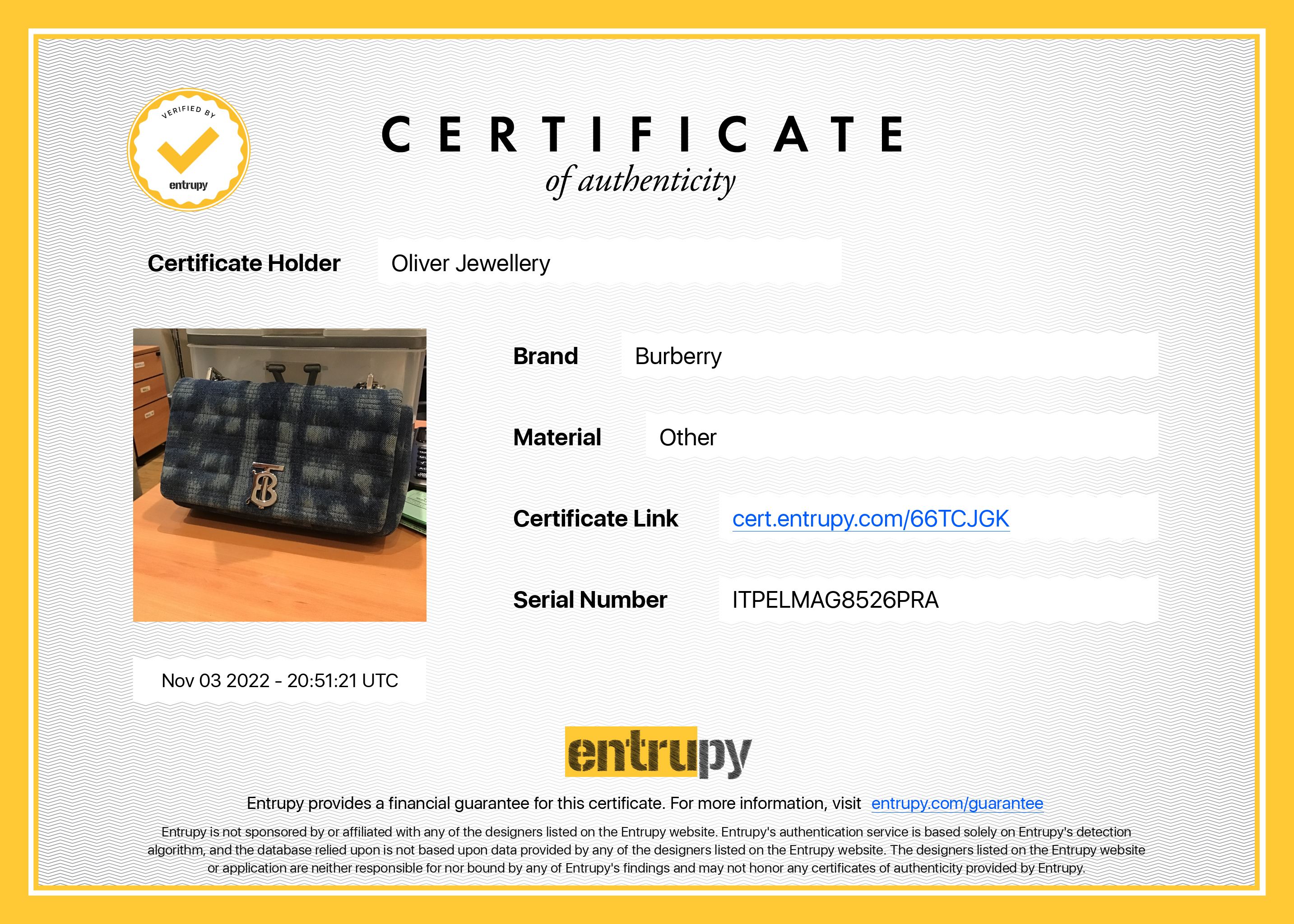 Burberry Small Denim Lola Bag