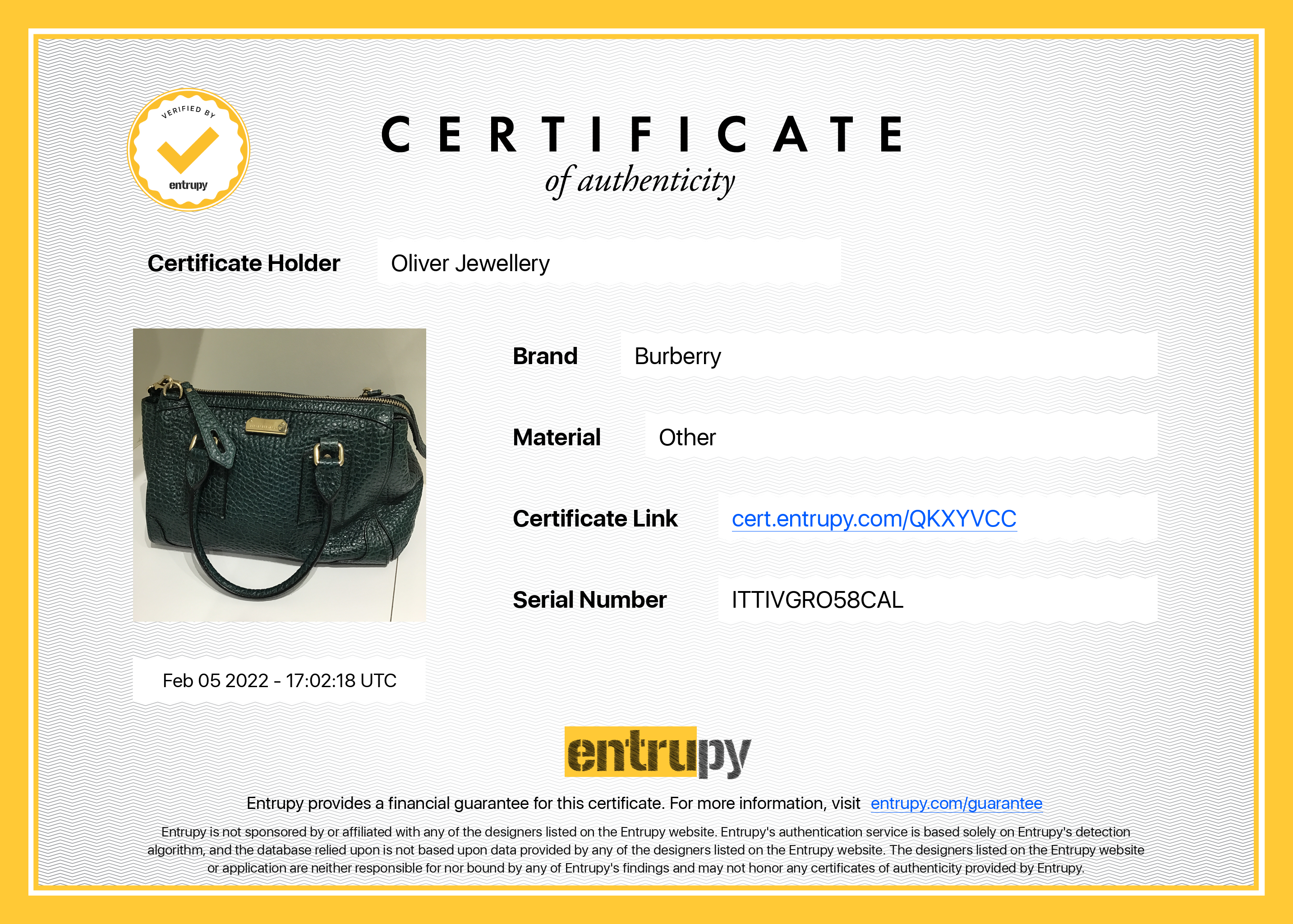 Burberry Small Leather Gladstone Bag