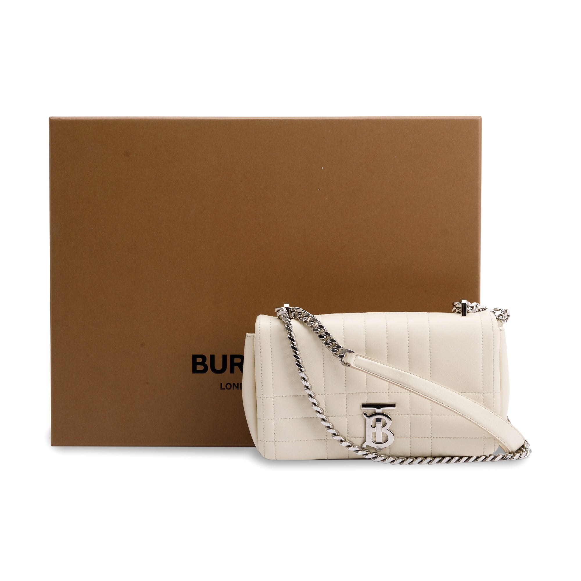 Burberry Small Lola Quilted Leather TB Shoulder Bag