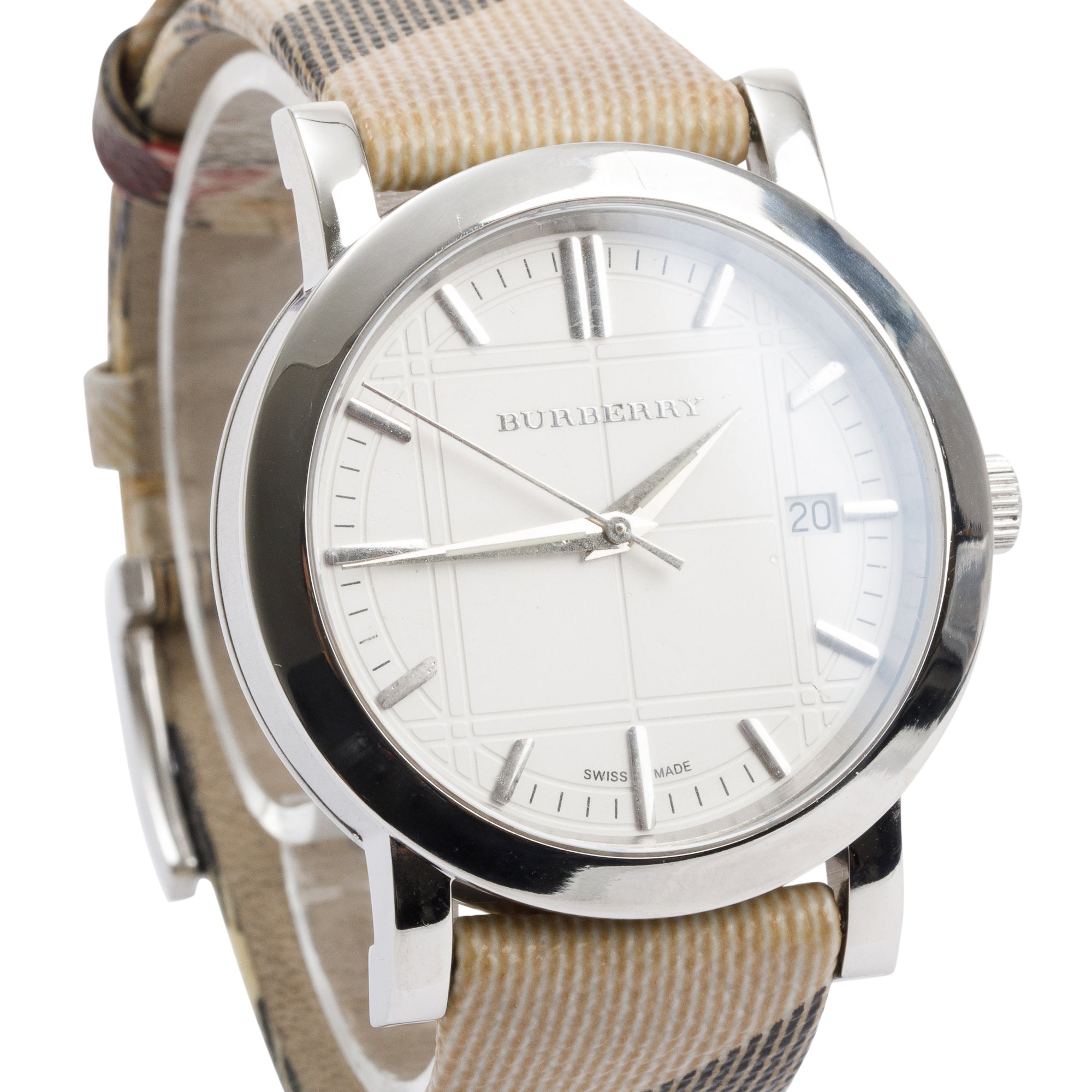 Burberry Stainless Steel BU1390 Nova Check 38 MM Watch