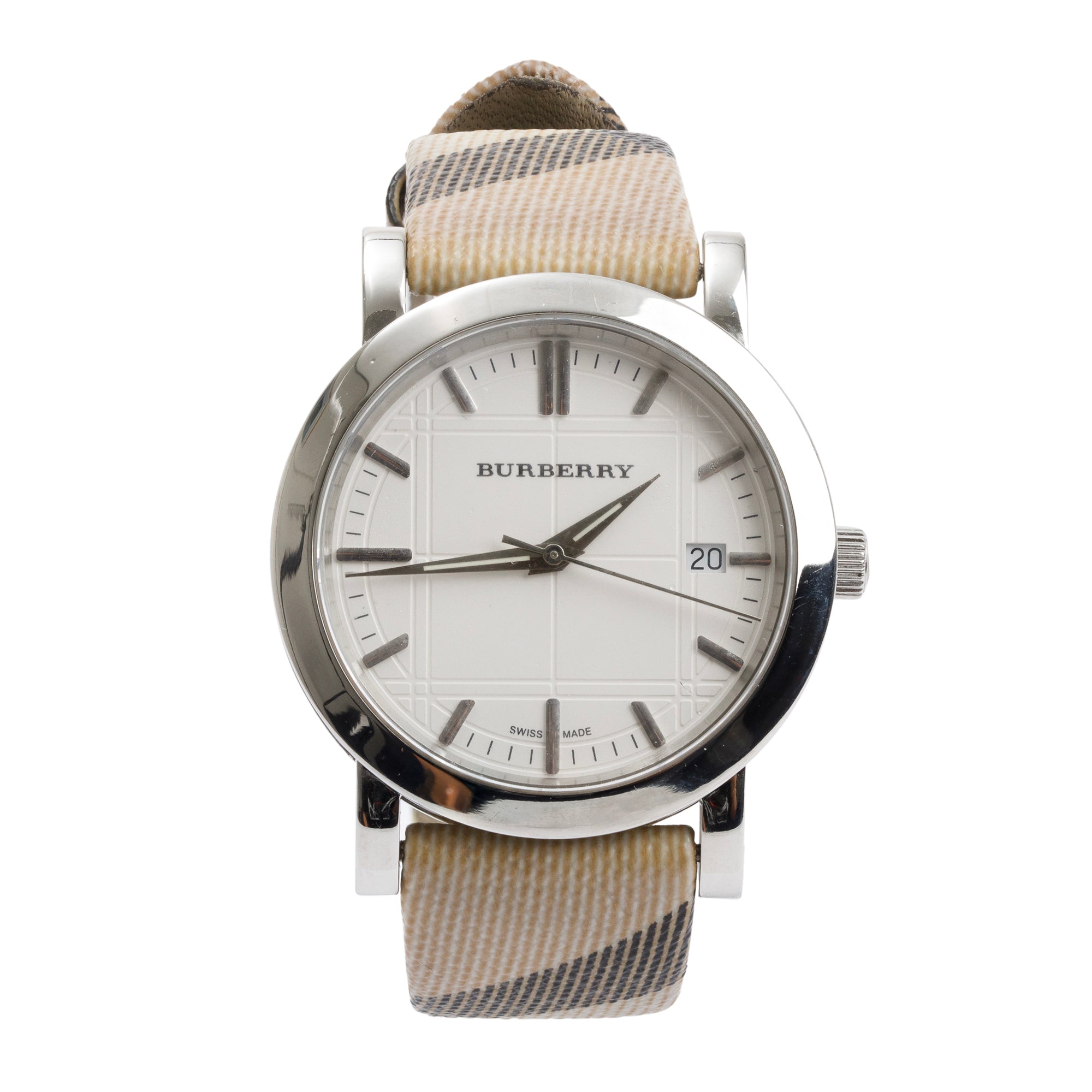 Burberry Stainless Steel BU1390 Nova Check 38 MM Watch