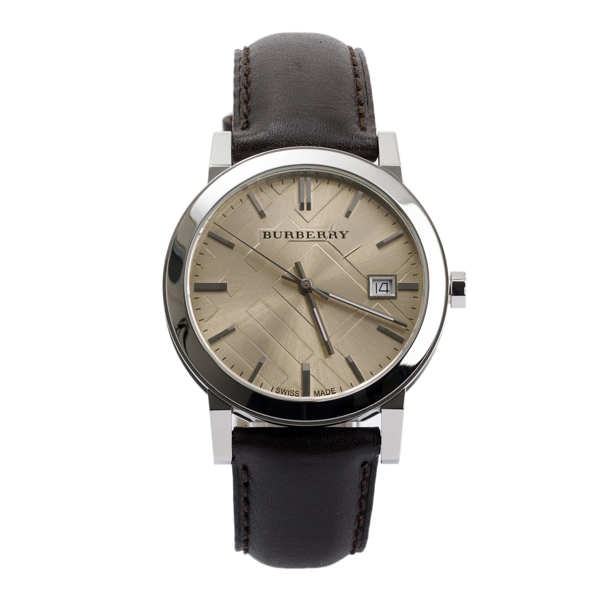 Burberry Stainless Steel BU9011 The City 38 MM Watch w/ Box