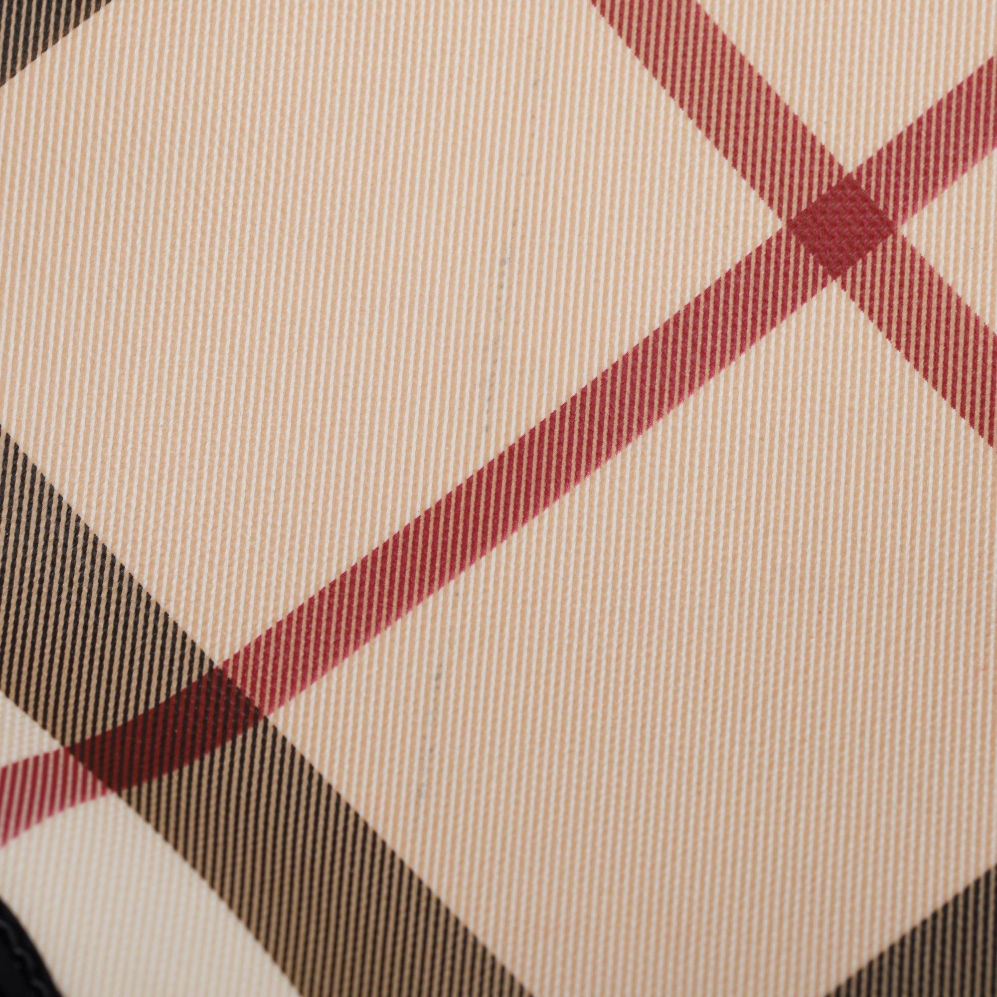 Burberry Super Nova Check Black Patent Leather Trimmed Dryden Crossbody Bag