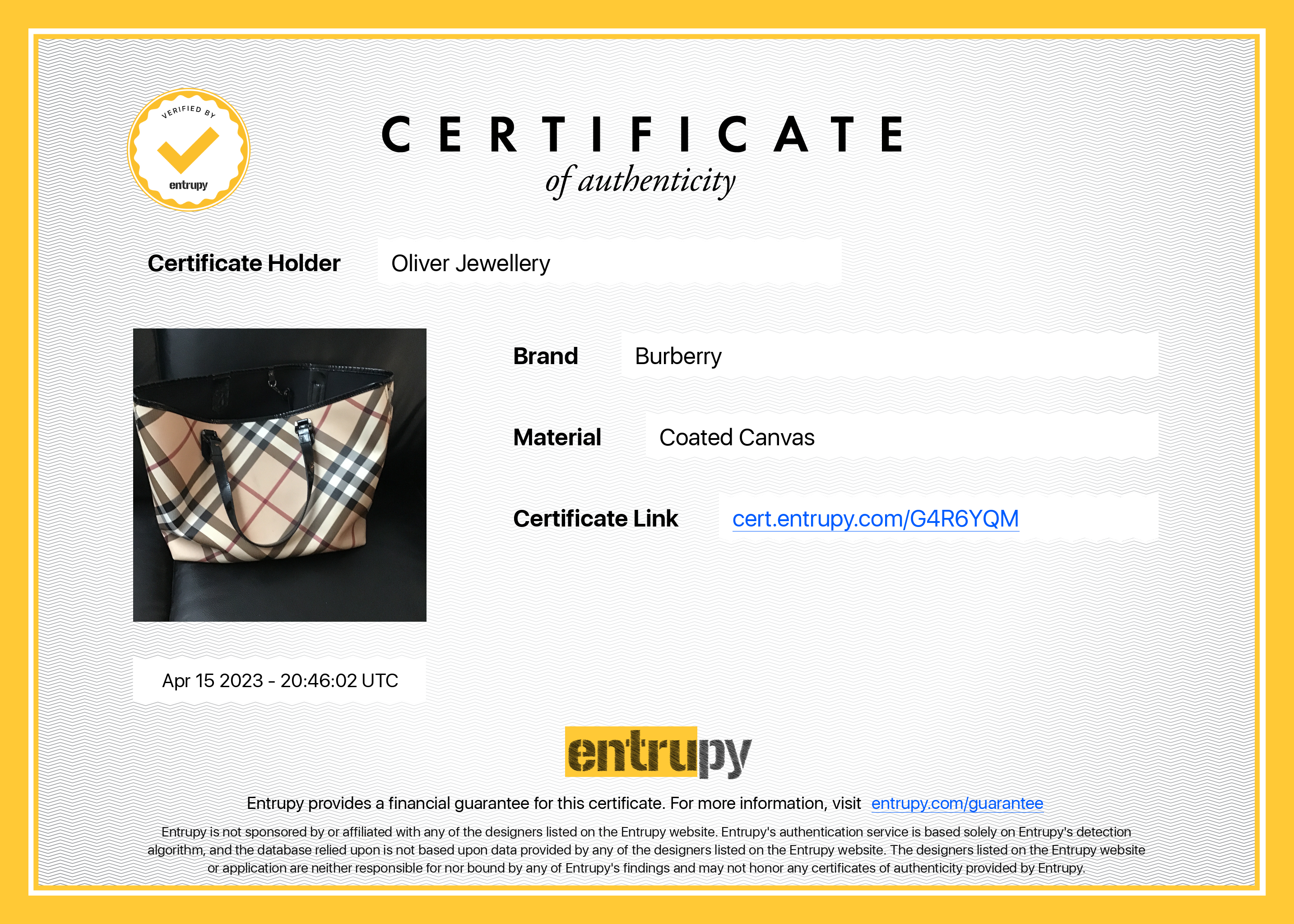 Burberry Super Nova Check Large Nickie Tote Bag