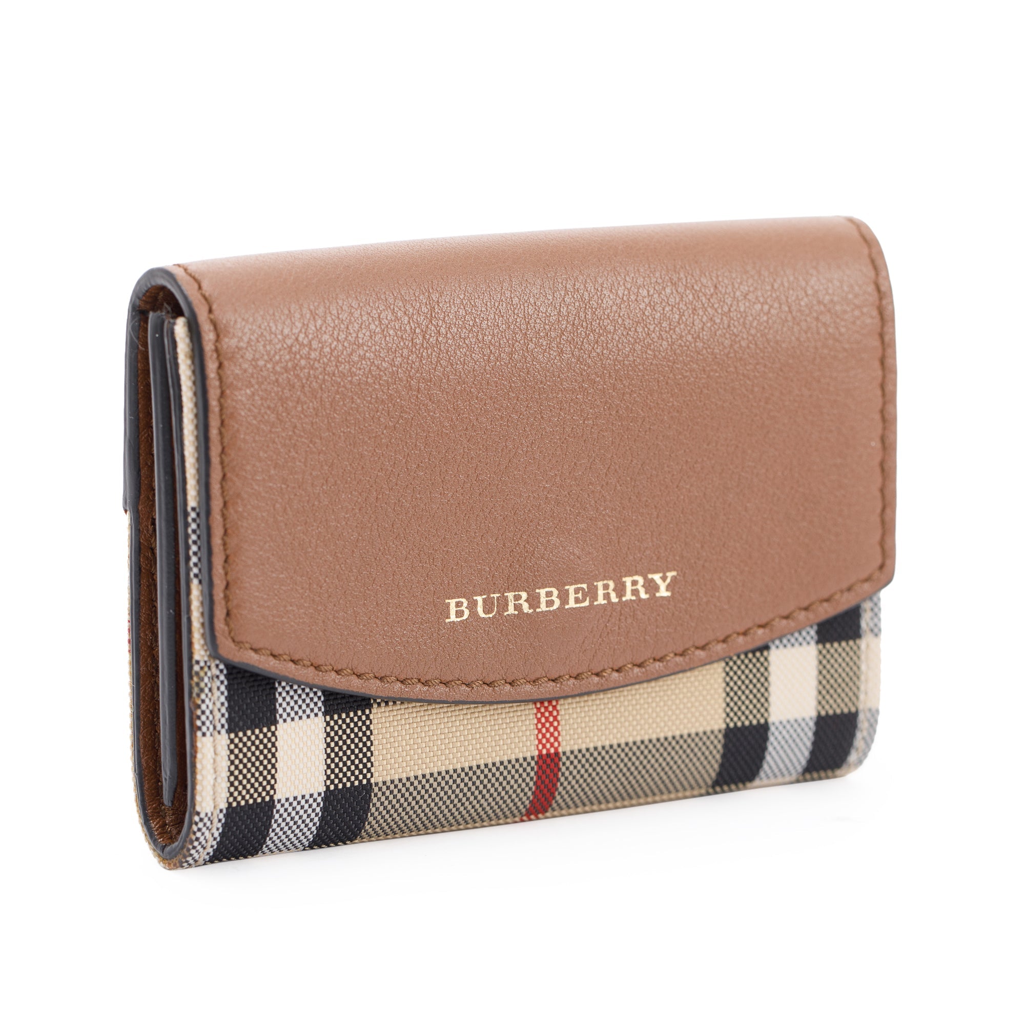 Burberry Vintage Check Flap Card Case Wallet