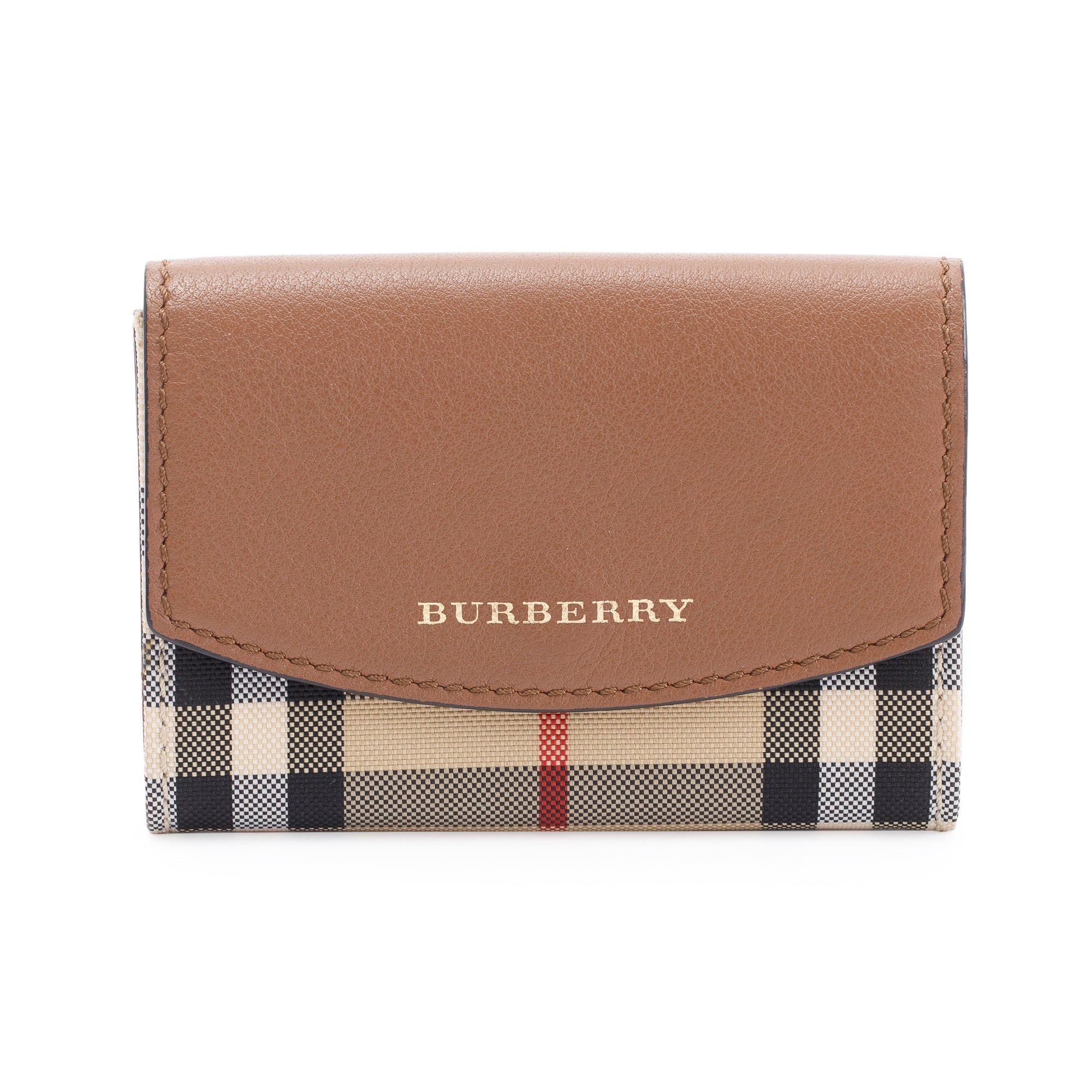 Burberry Vintage Check Flap Card Case Wallet