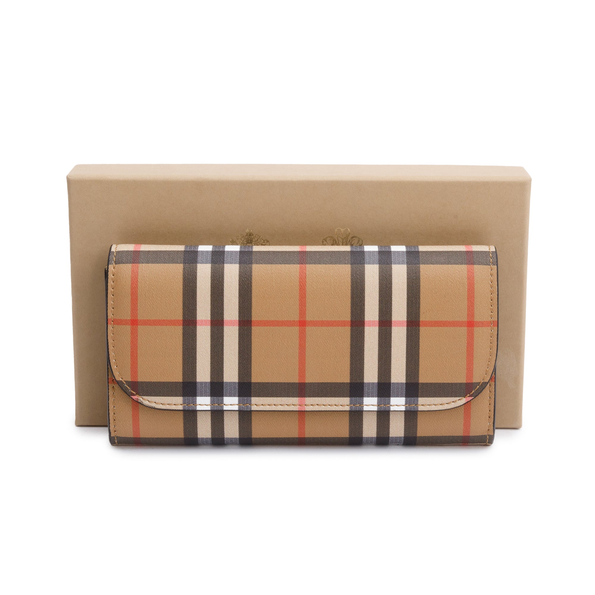 Burberry Vintage Check Halton Continental Wallet w/ Box