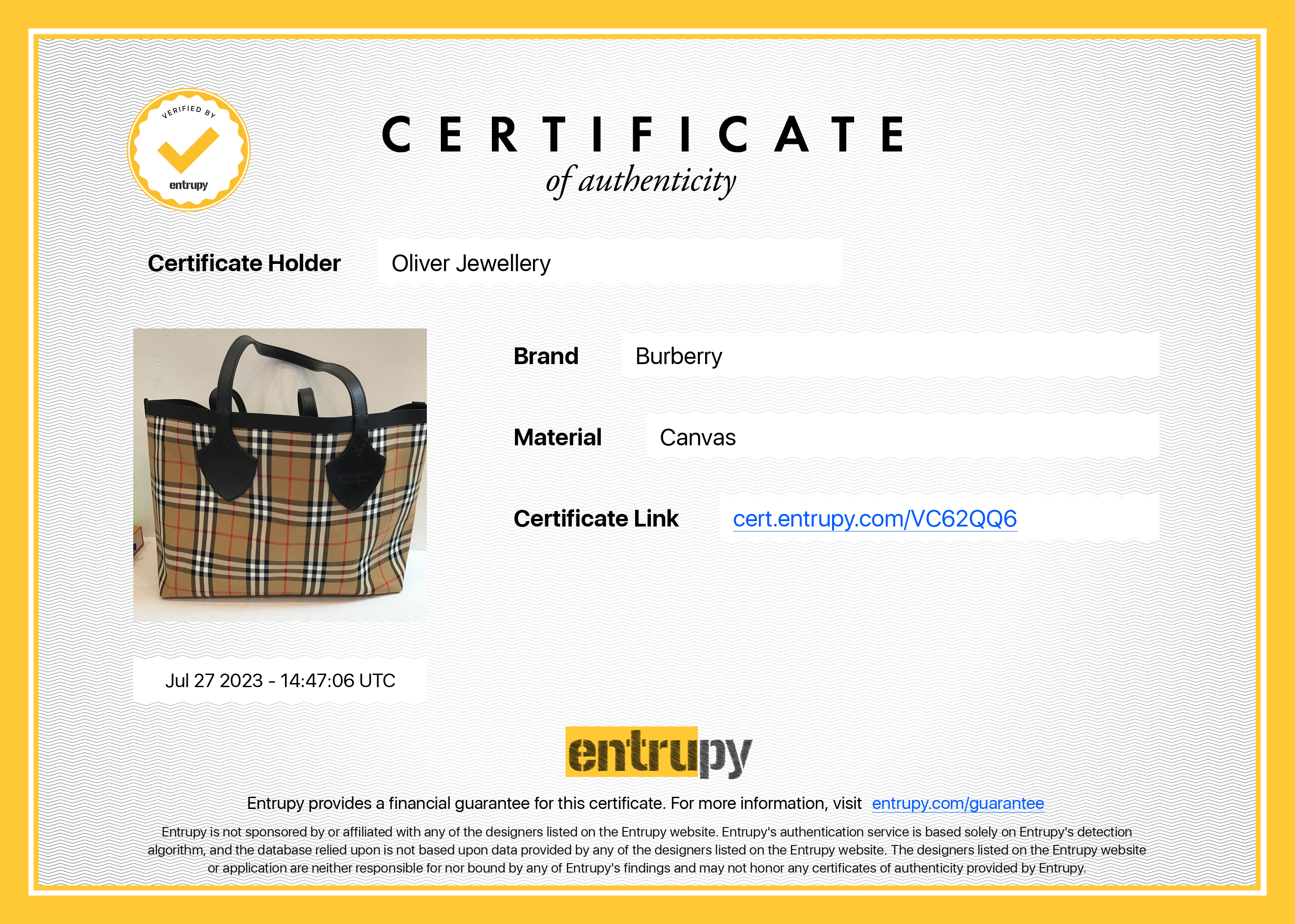 Burberry Vintage Check Medium The Giant Reversible Tote