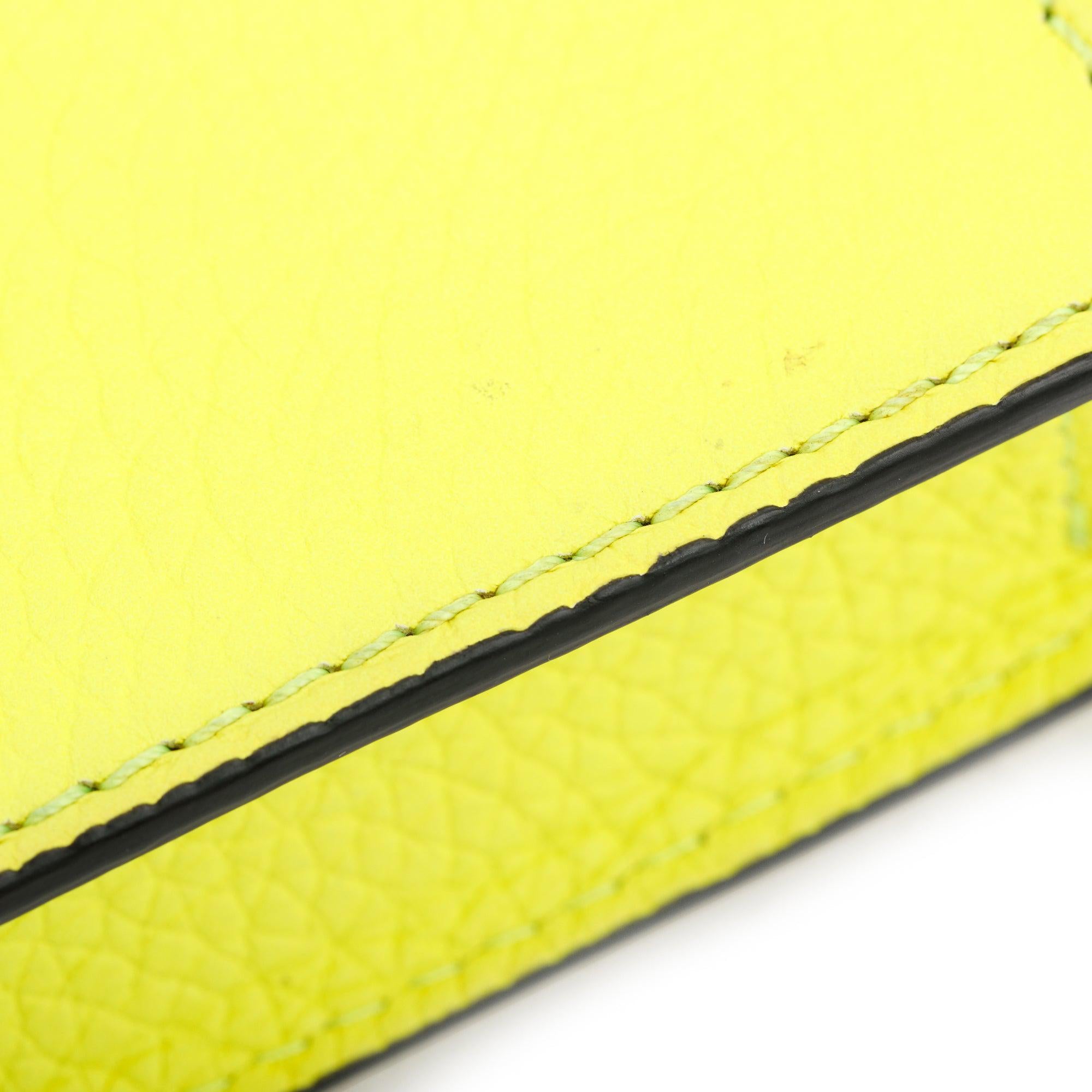 Burberry Yellow Leather Hampshire Crossbody Bag