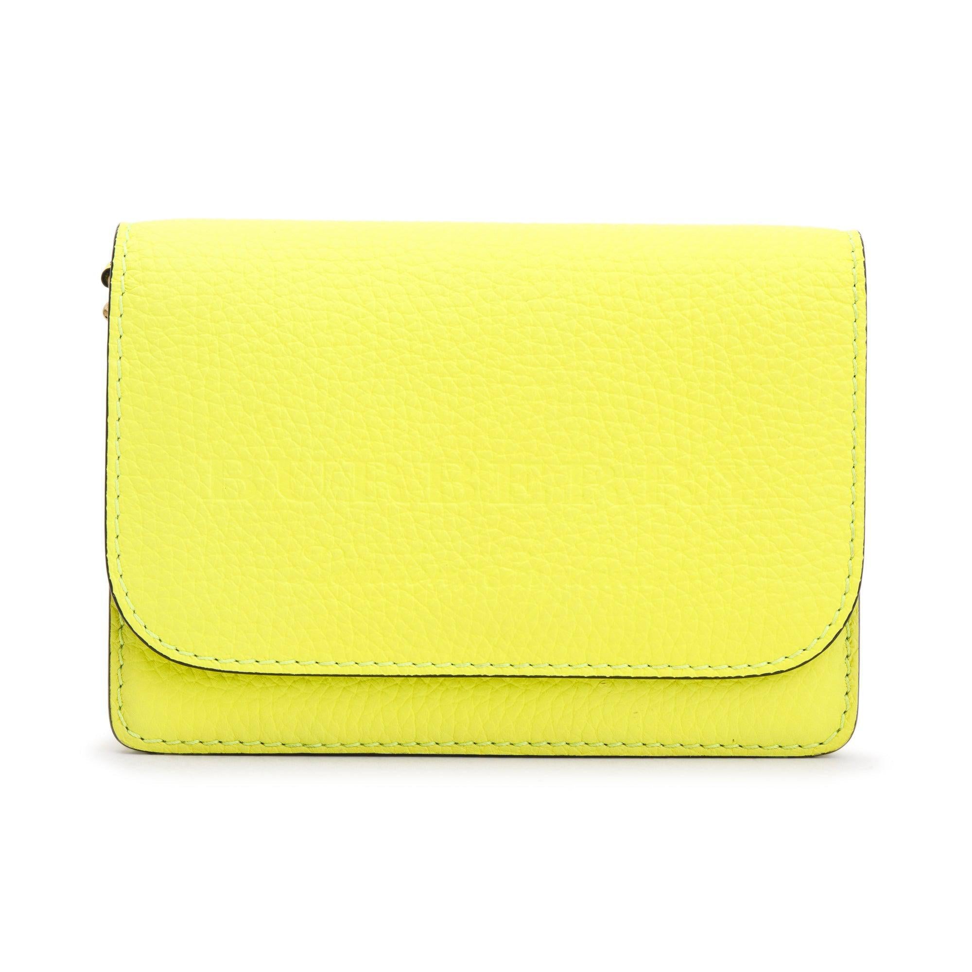 Burberry Yellow Leather Hampshire Crossbody Bag