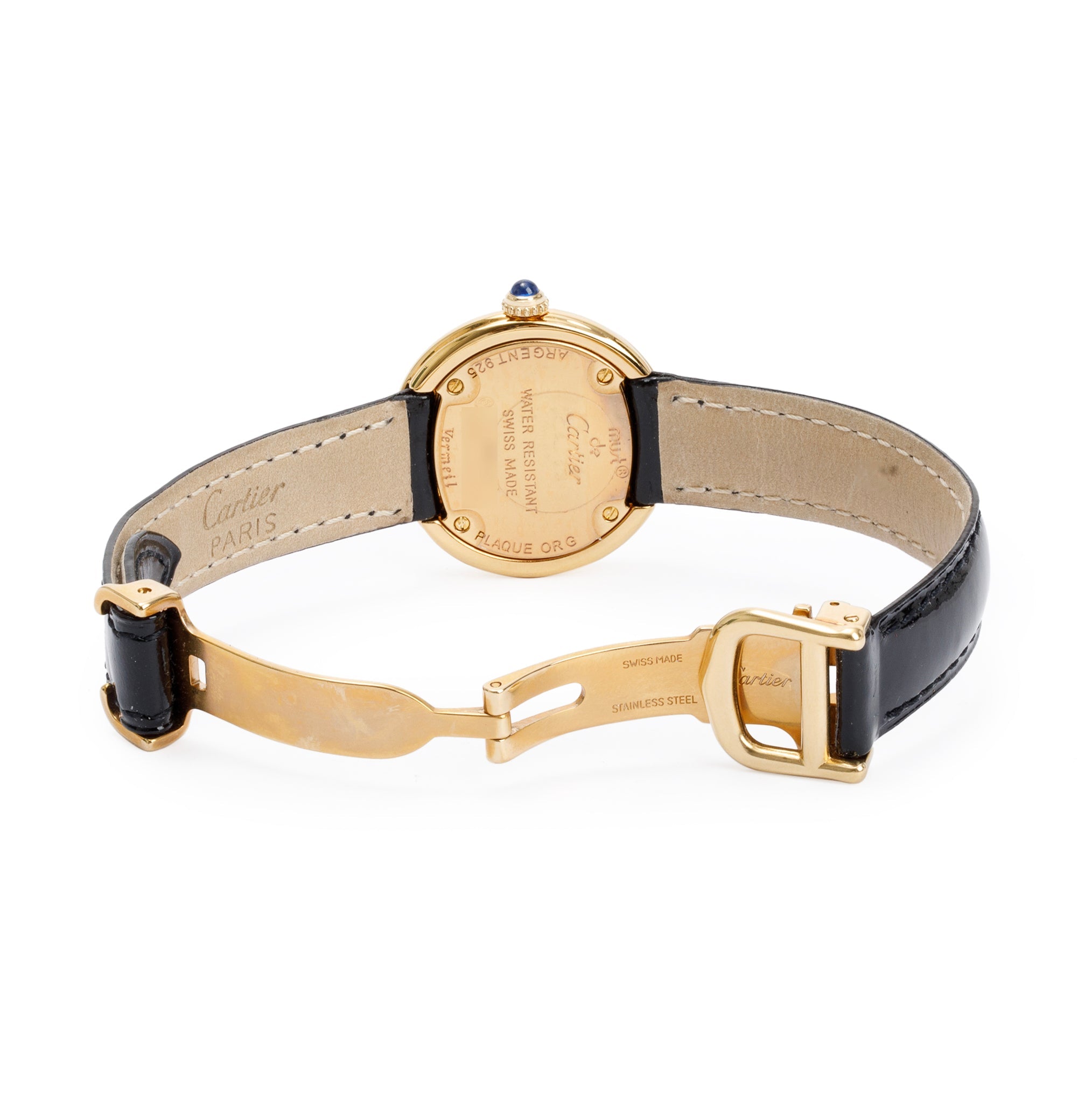 Cartier 18k Gold Vermeil Must De Cartier Trinity 27MM Watch w/ Box & Papers