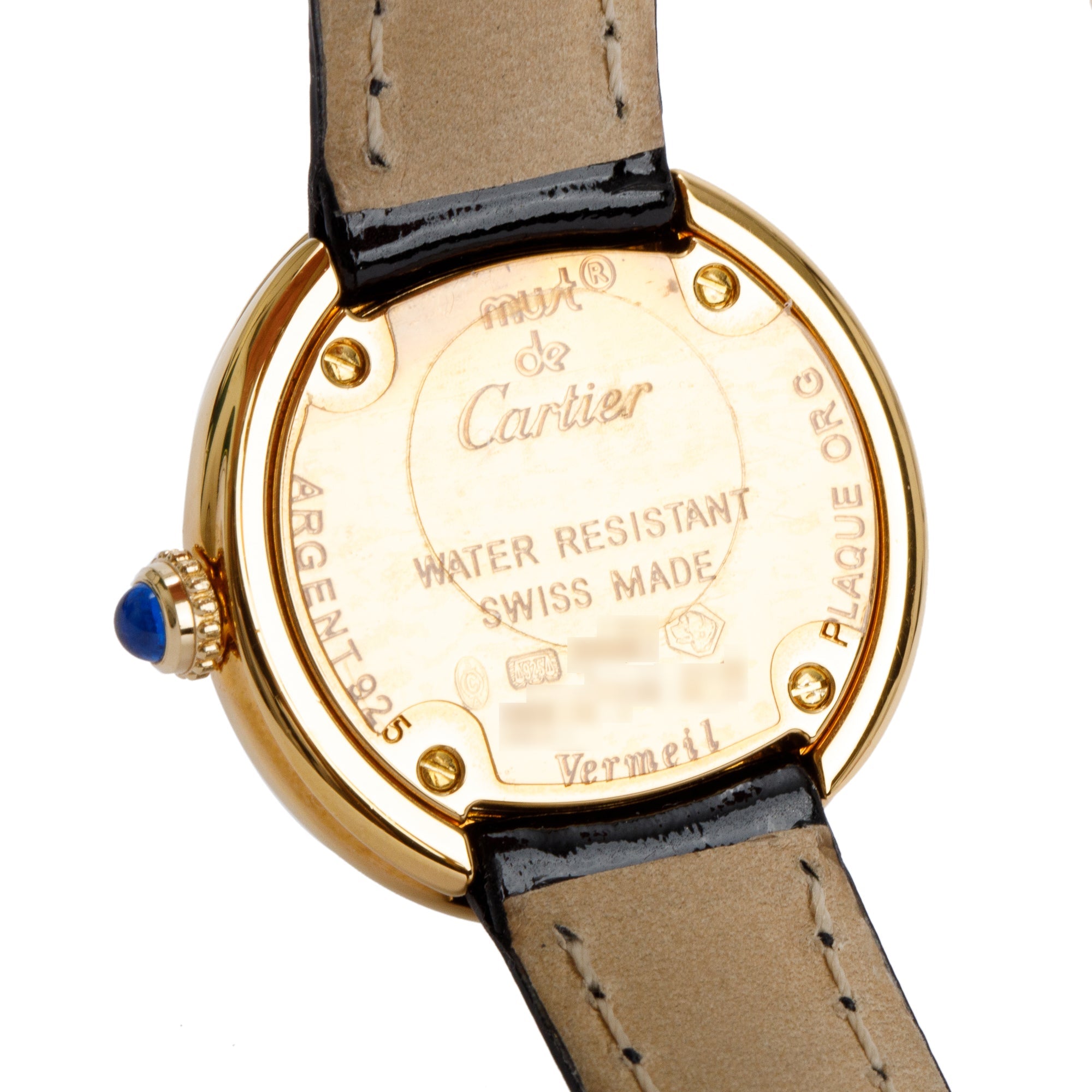 Cartier 18k Gold Vermeil Must De Cartier Trinity 27MM Watch w/ Box & Papers