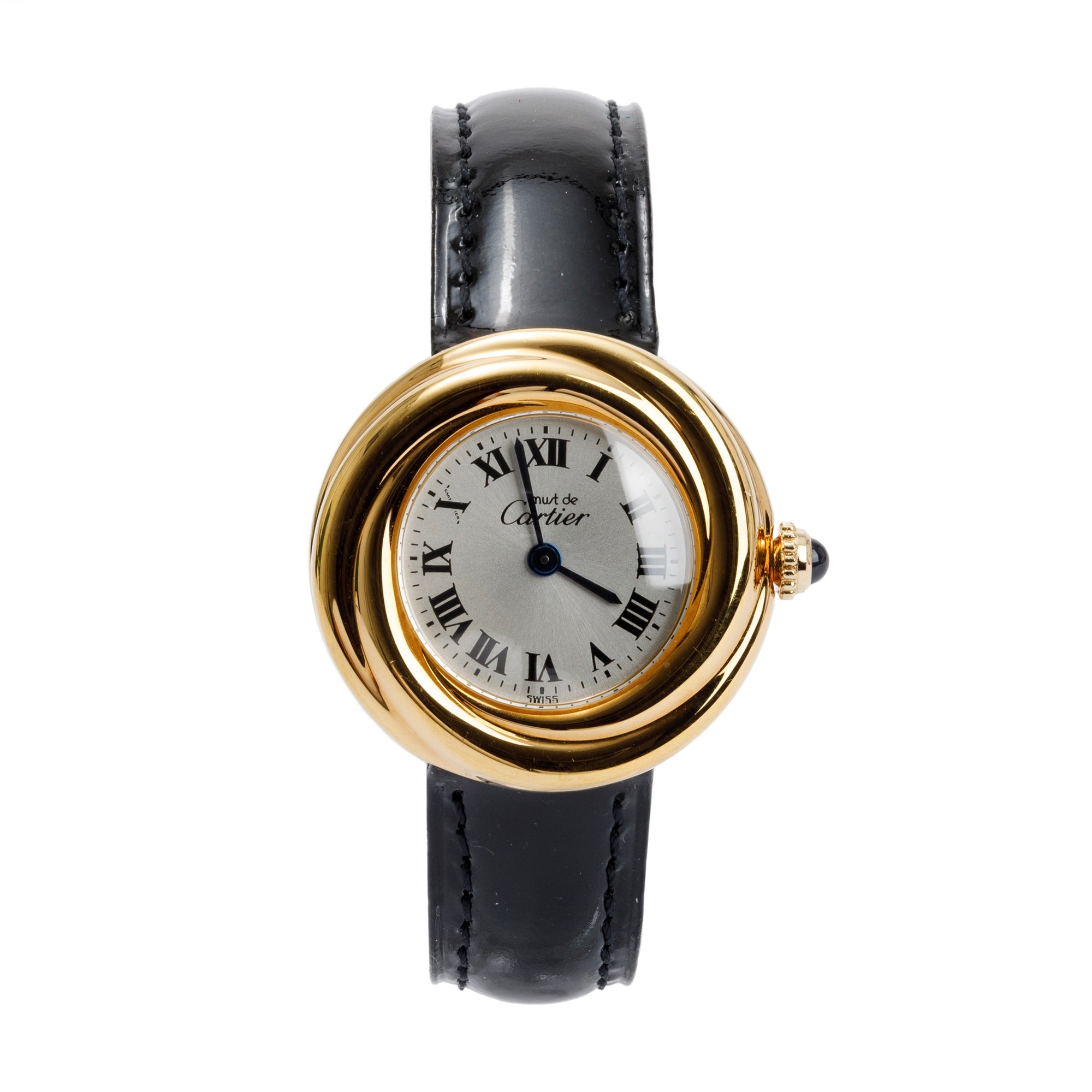 Cartier 18k Gold Vermeil Must De Cartier Trinity 27MM Watch w/ Box & Papers