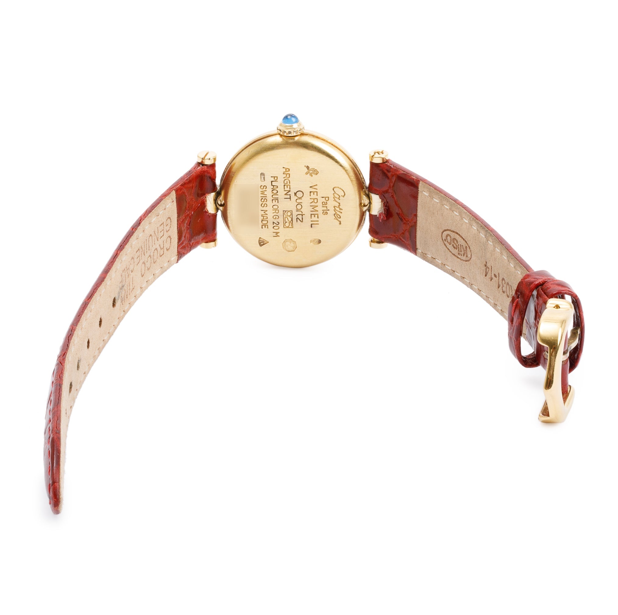 Cartier 18k Gold Vermeil Sterling Silver Must De Cartier Vendome 24MM Watch
