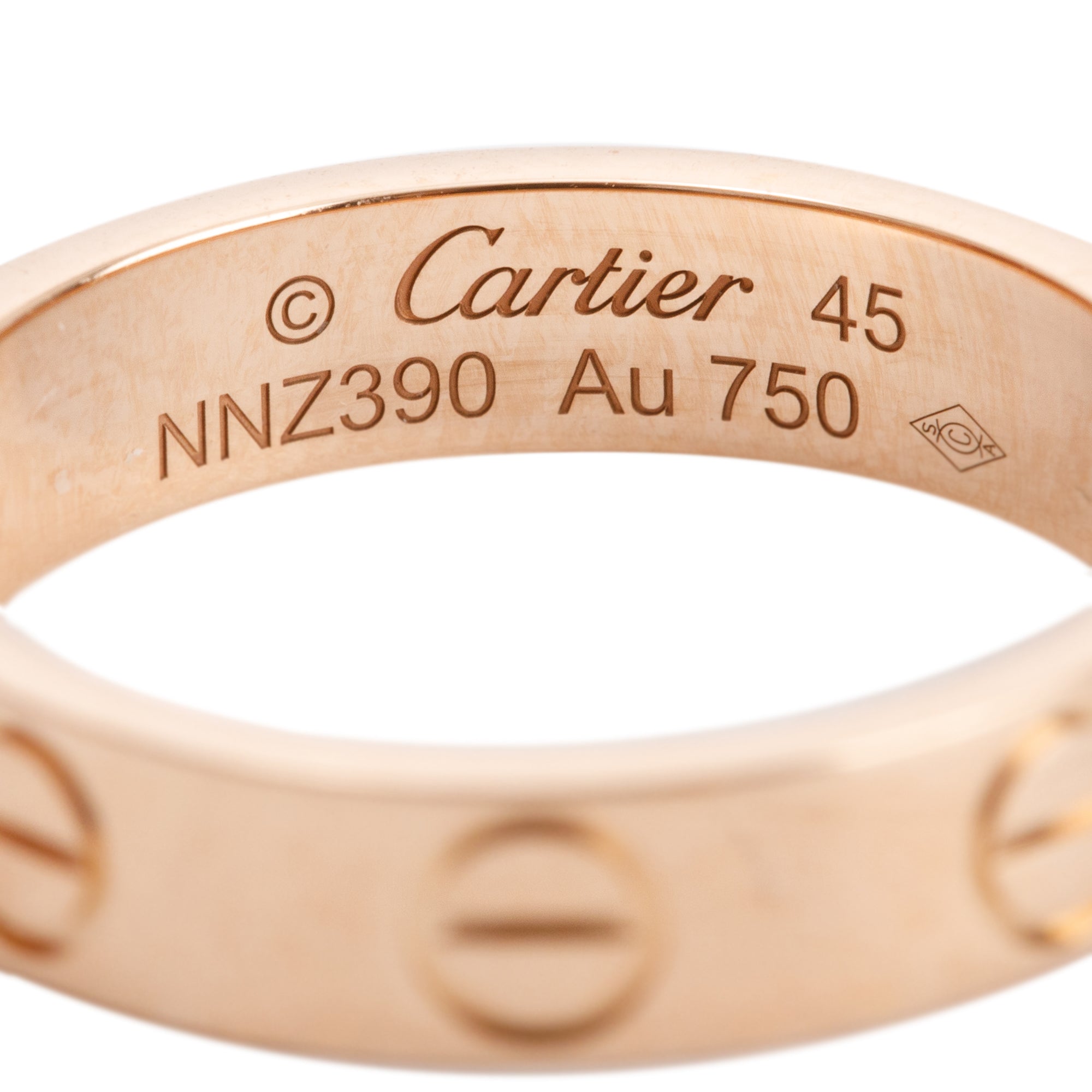 Cartier 18k Rose Gold 3.6 MM Love Wedding Band Ring