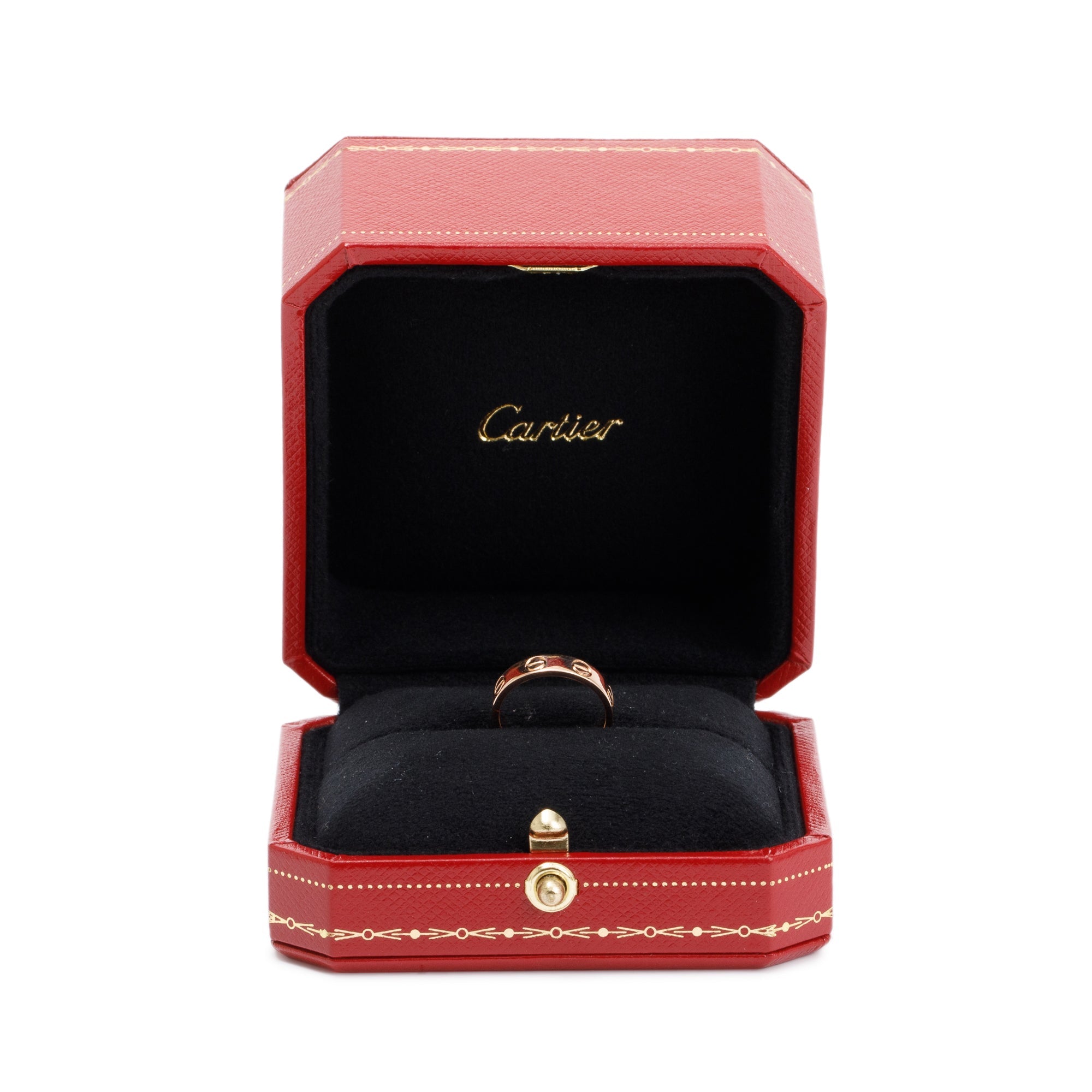 Cartier 18k Rose Gold 3.6 MM Love Wedding Band Ring, Size 45 3.25 w/ Box