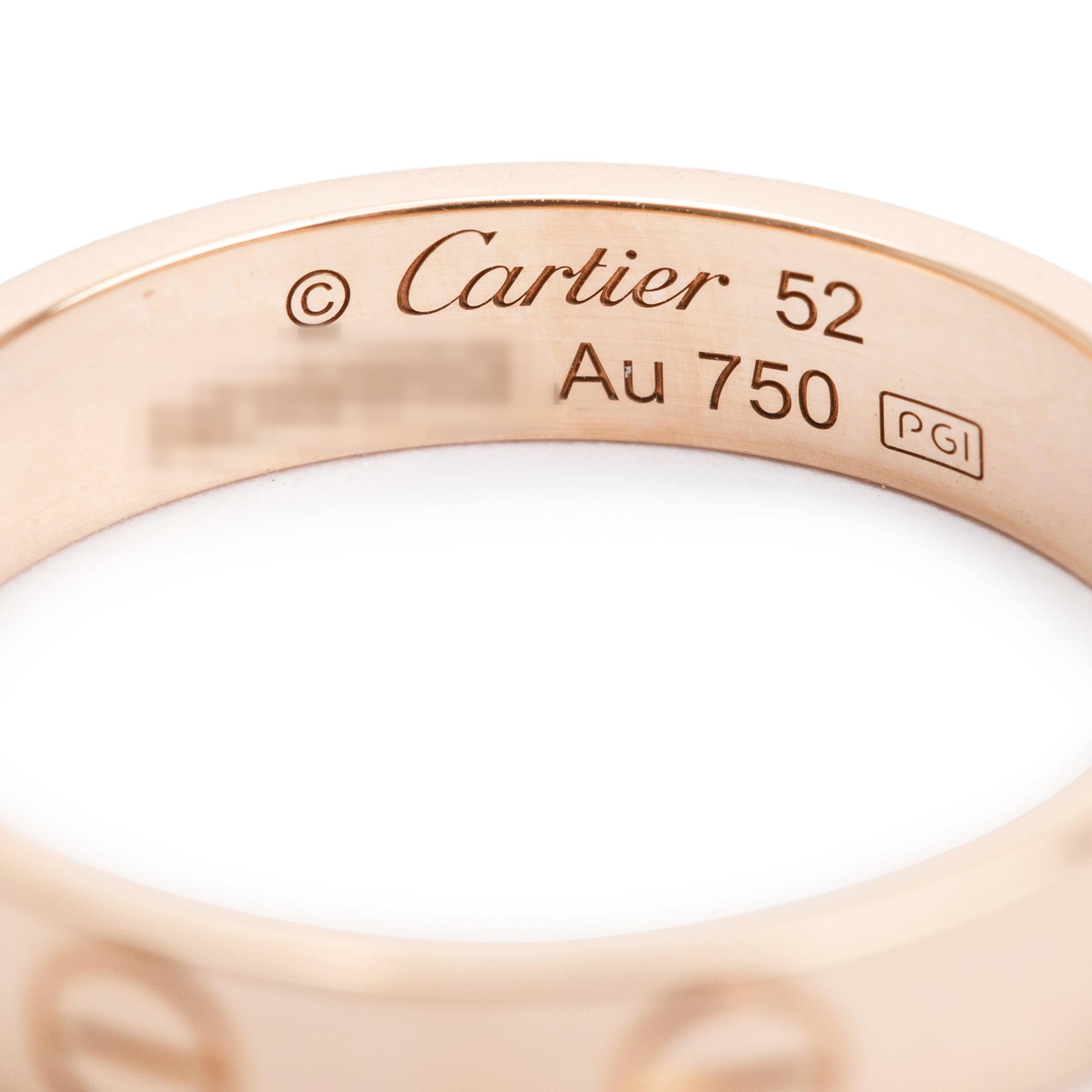 Cartier 18k Rose Gold 3.6 MM Love Wedding Band Ring, Size 52 6