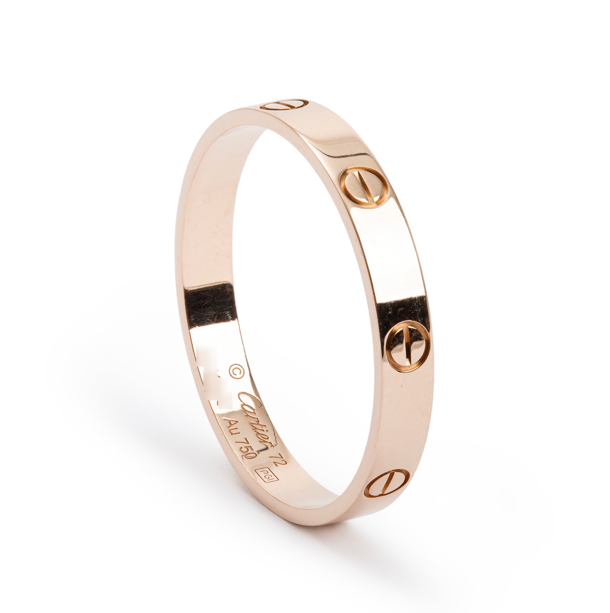 Cartier 18k Rose Gold 3.6 MM Love Wedding Band Ring, Size 72 14