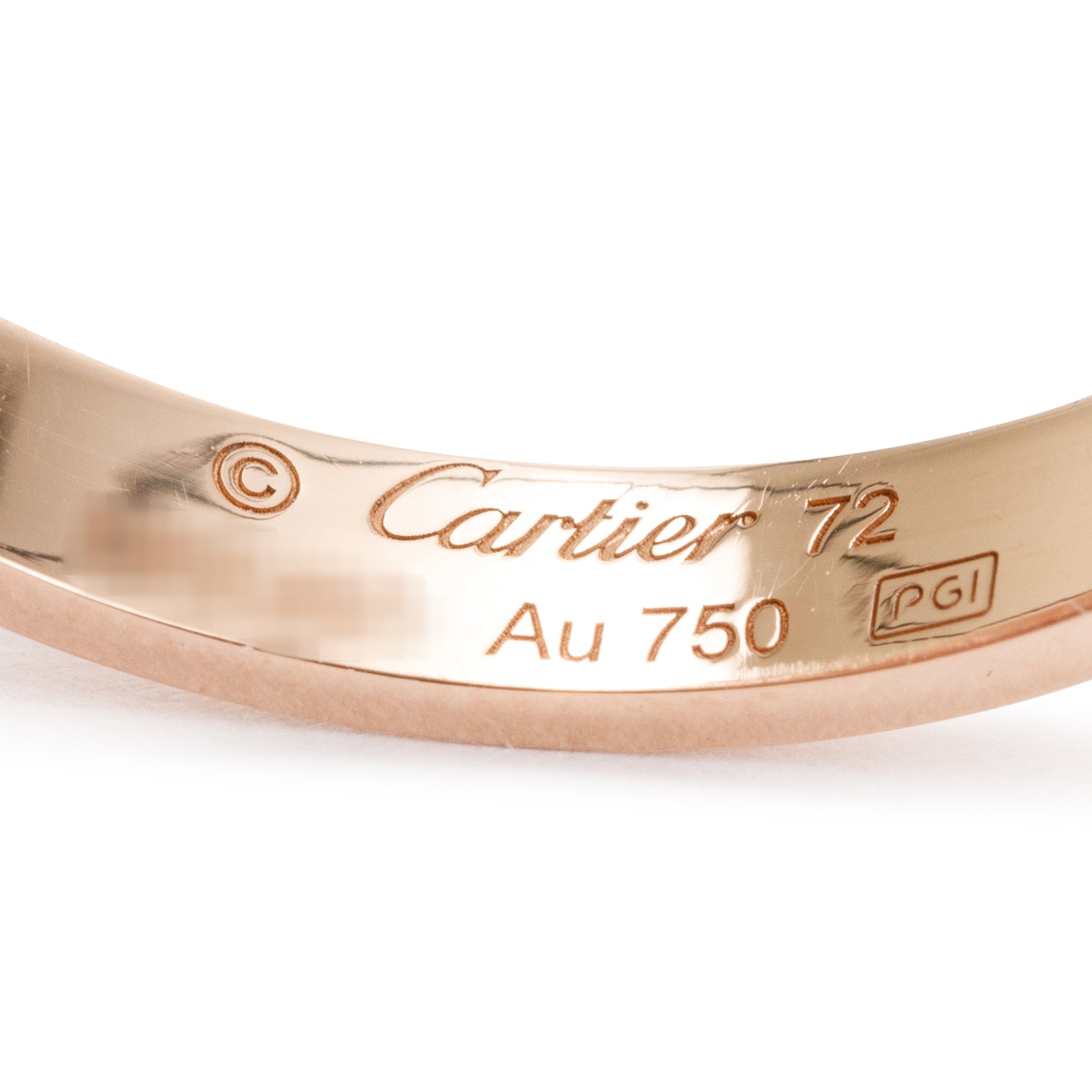 Cartier 18k Rose Gold 3.6 MM Love Wedding Band Ring, Size 72 14