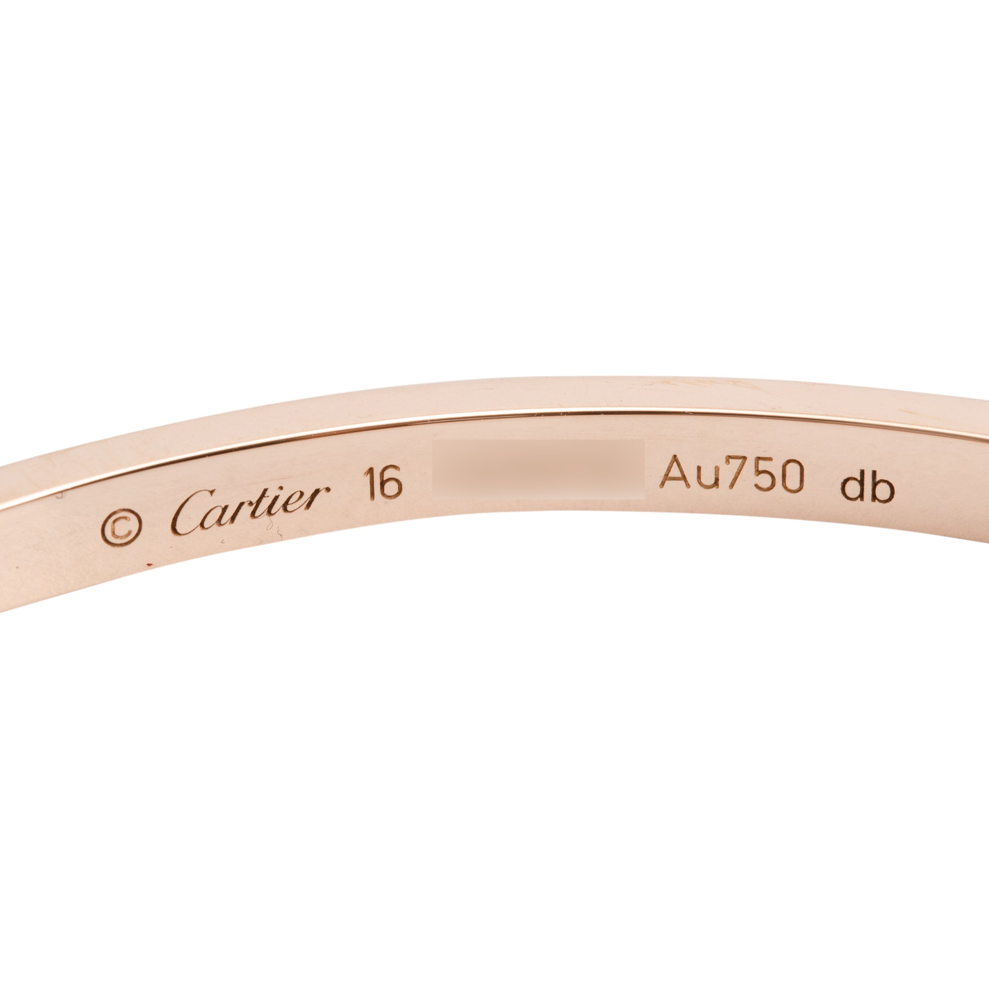 Cartier 18k Rose Gold 3.65 MM Love Bracelet, Small Model, Size 16 w/ Box & Certificate